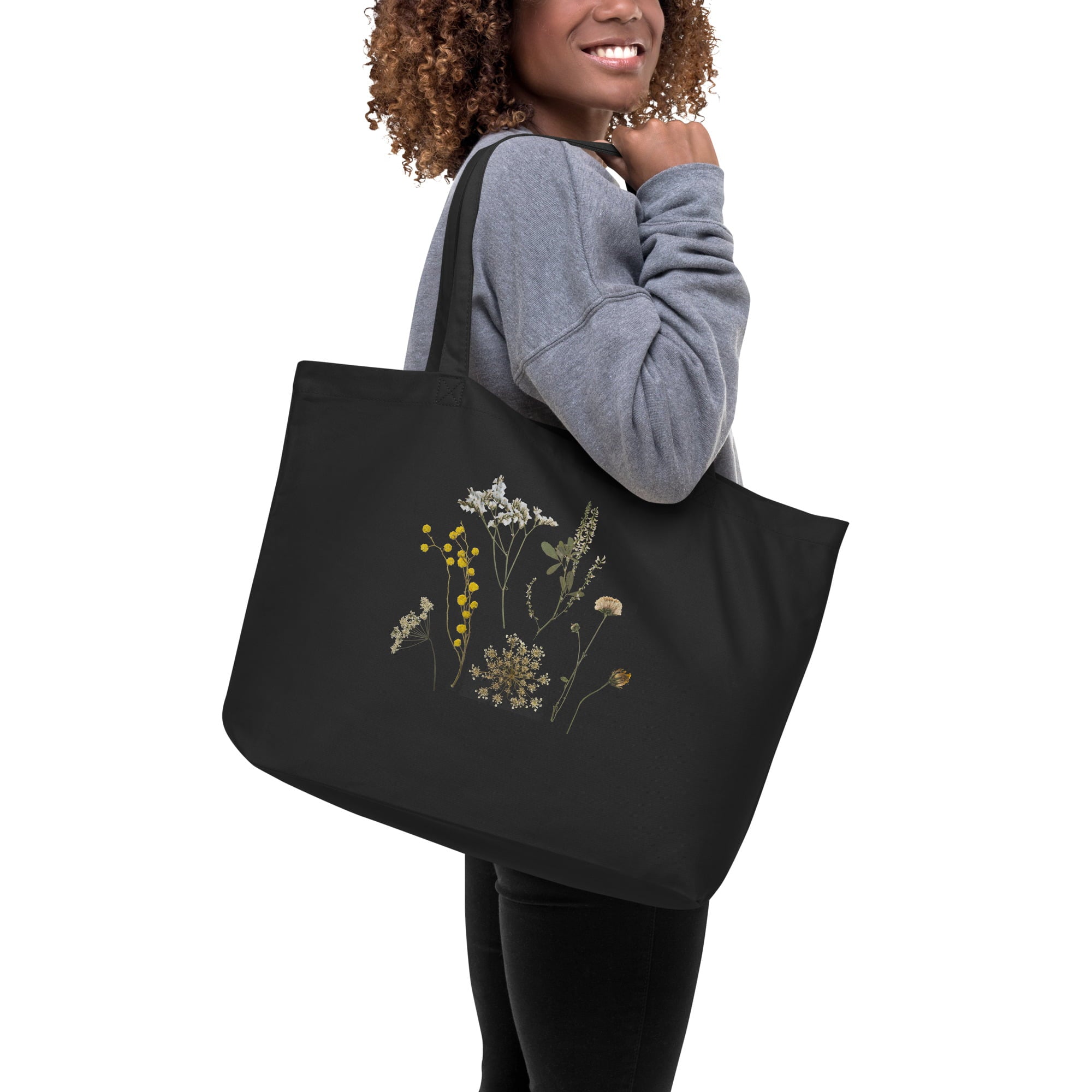 Large organic tote bag Design by HadiArts-1