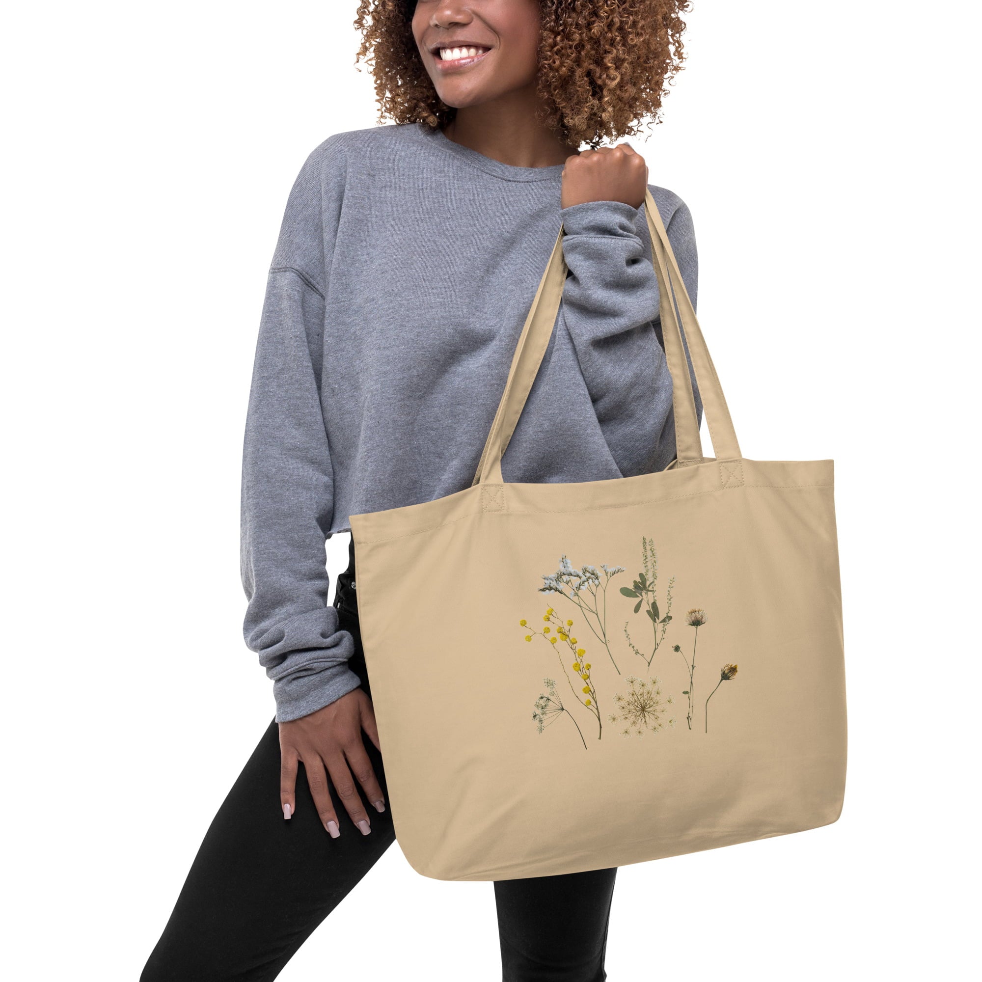 Large organic tote bag Design by HadiArts-2