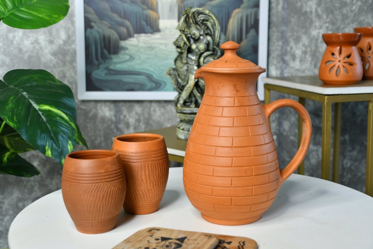 Sowpeace Earthy Elegance: Handcrafted Jug for Every Sip & Stash-6