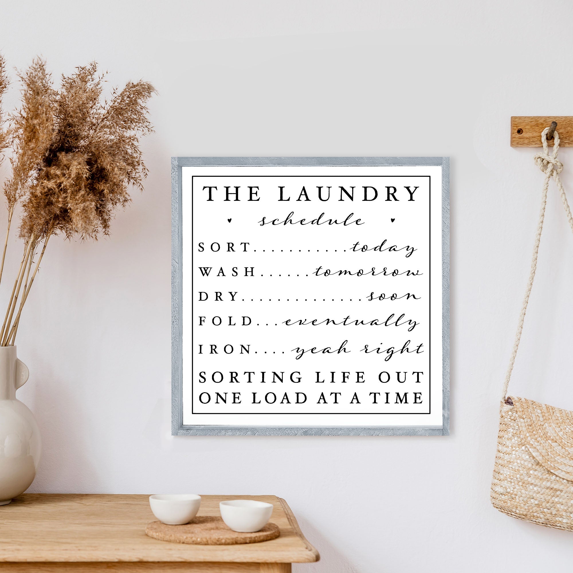 The Laundry Schedule Wood Sign-2