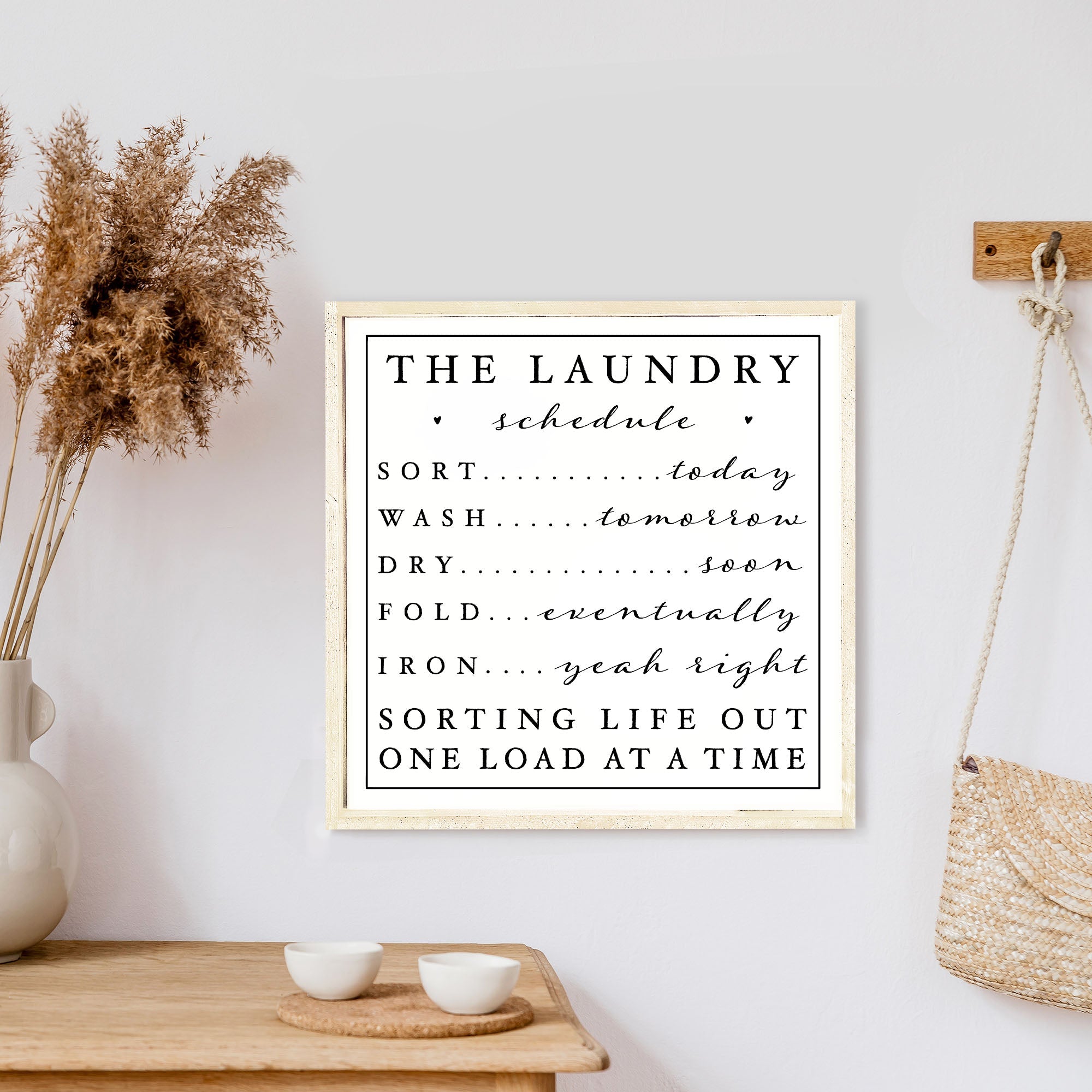 The Laundry Schedule Wood Sign-3