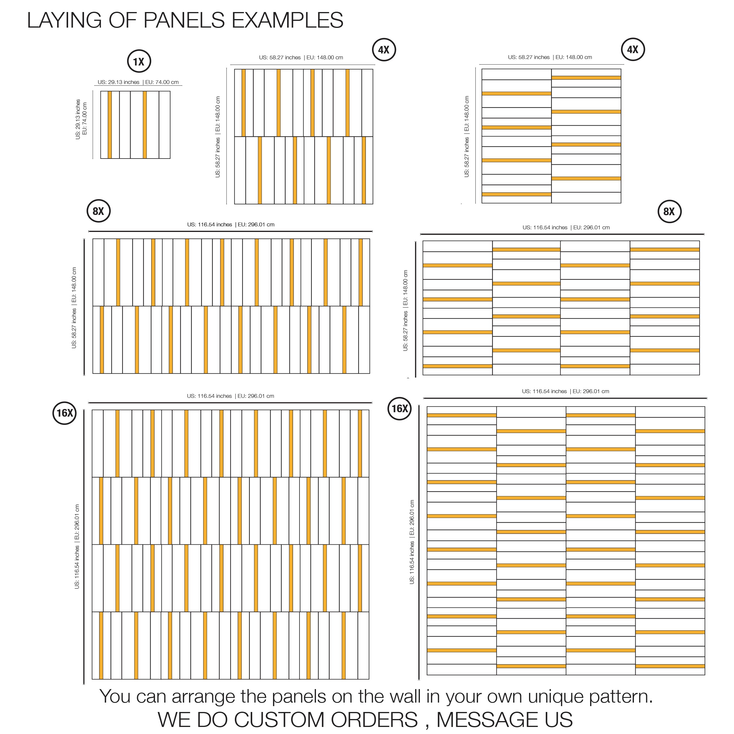 White and Gold Bars Squares 3D Wall Panels-4