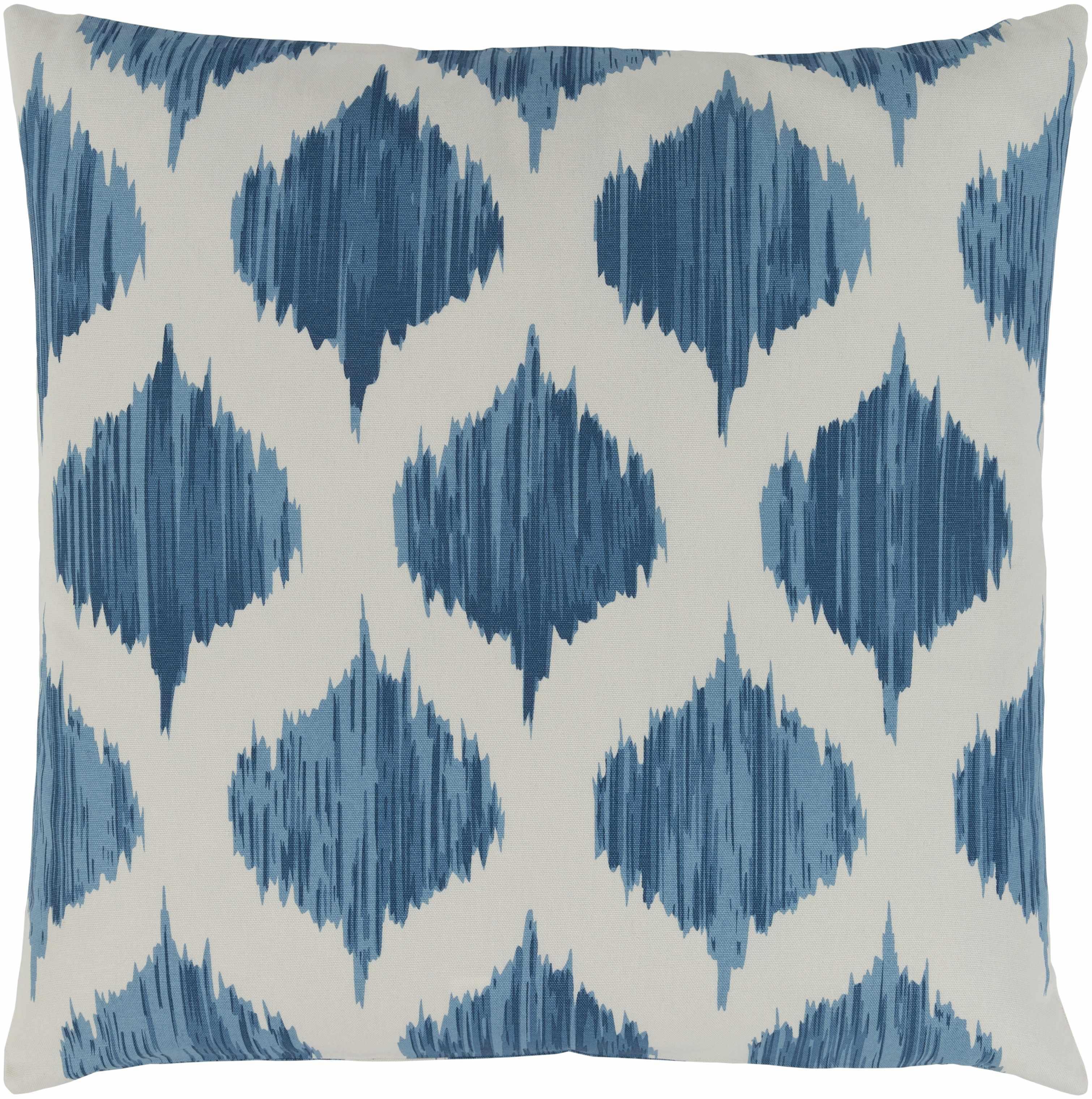 Bryant Blue Ikat Throw Pillow - Clearance - PRHOMZ