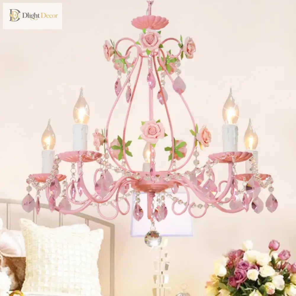 LED Crystal Ceramic Chandelier | Dining Room Home Lighting
