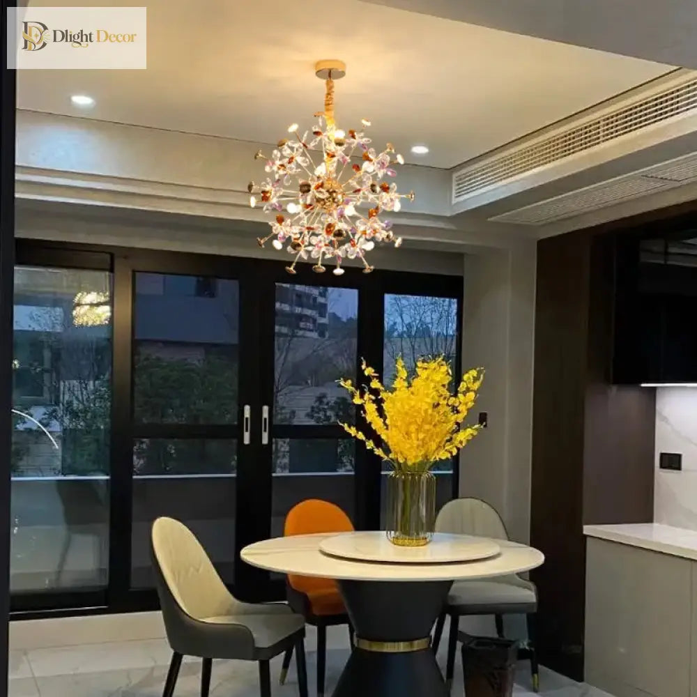 LED Crystal Chandelier | Modern Dining Room Lighting