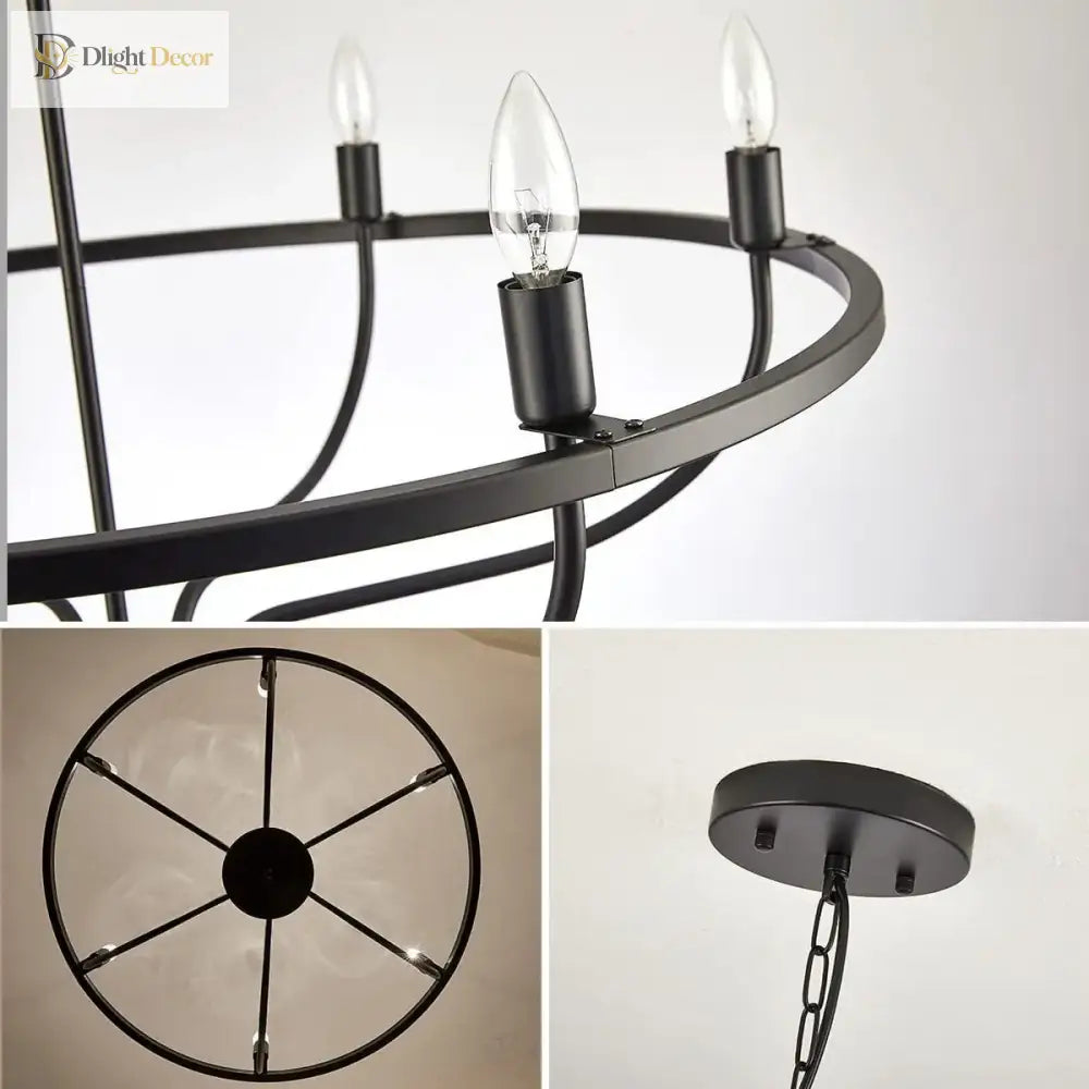 LED Industrial Chandelier | Modern Dining Room Lighting
