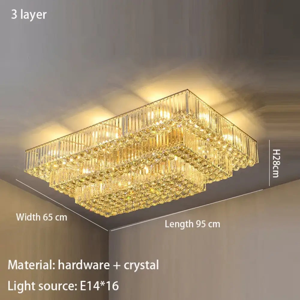 LED Modern Crystal Ceiling Light | Dining Room Lighting
