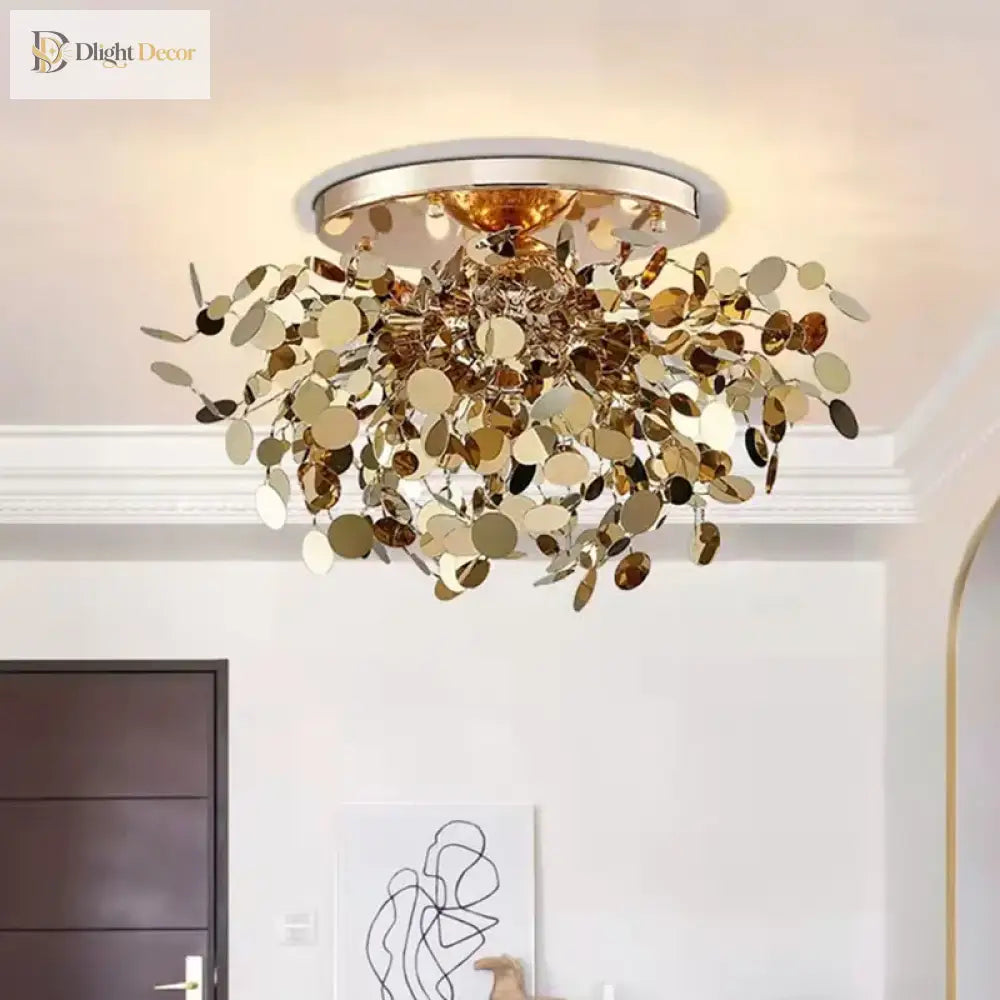 LED Modern Gold Chandelier | Bedroom & Bedside Lighting