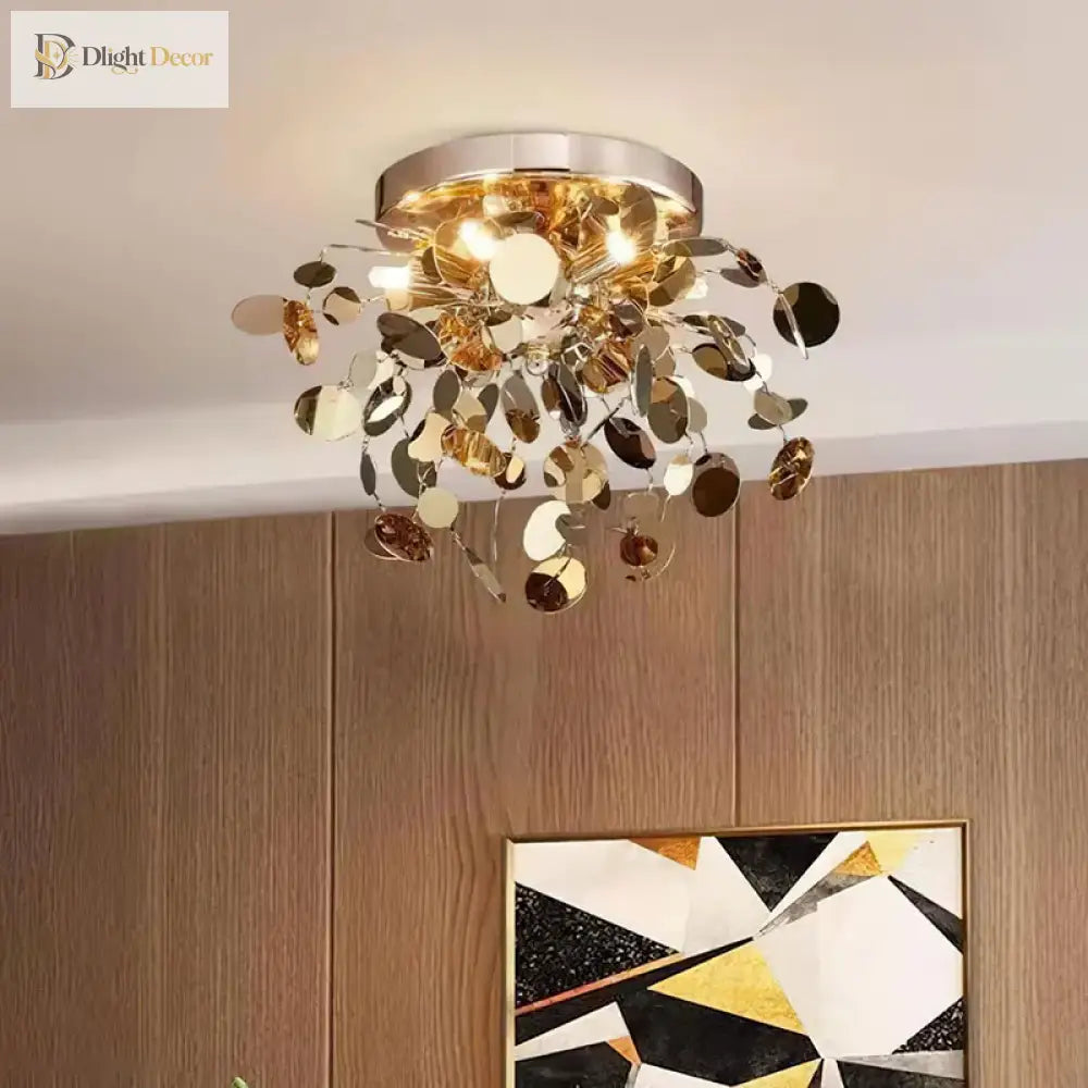LED Modern Gold Chandelier | Bedroom & Bedside Lighting