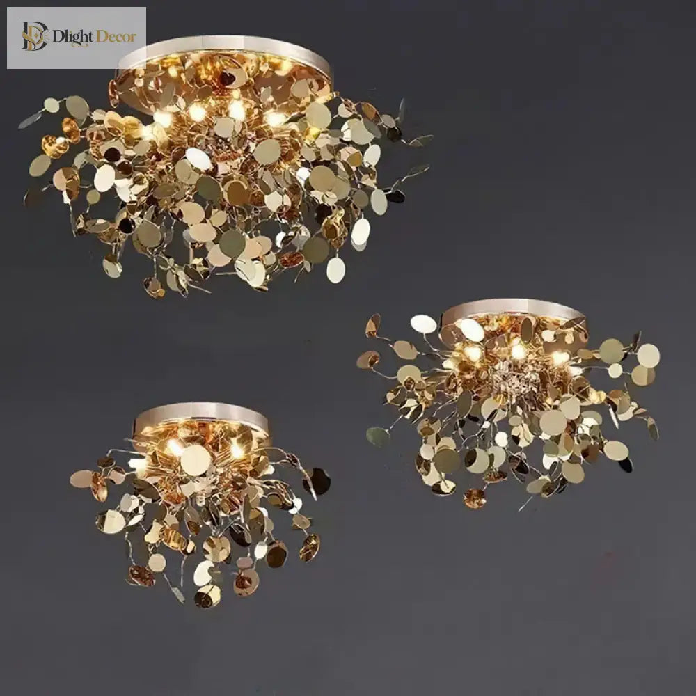 LED Modern Gold Chandelier | Bedroom & Bedside Lighting