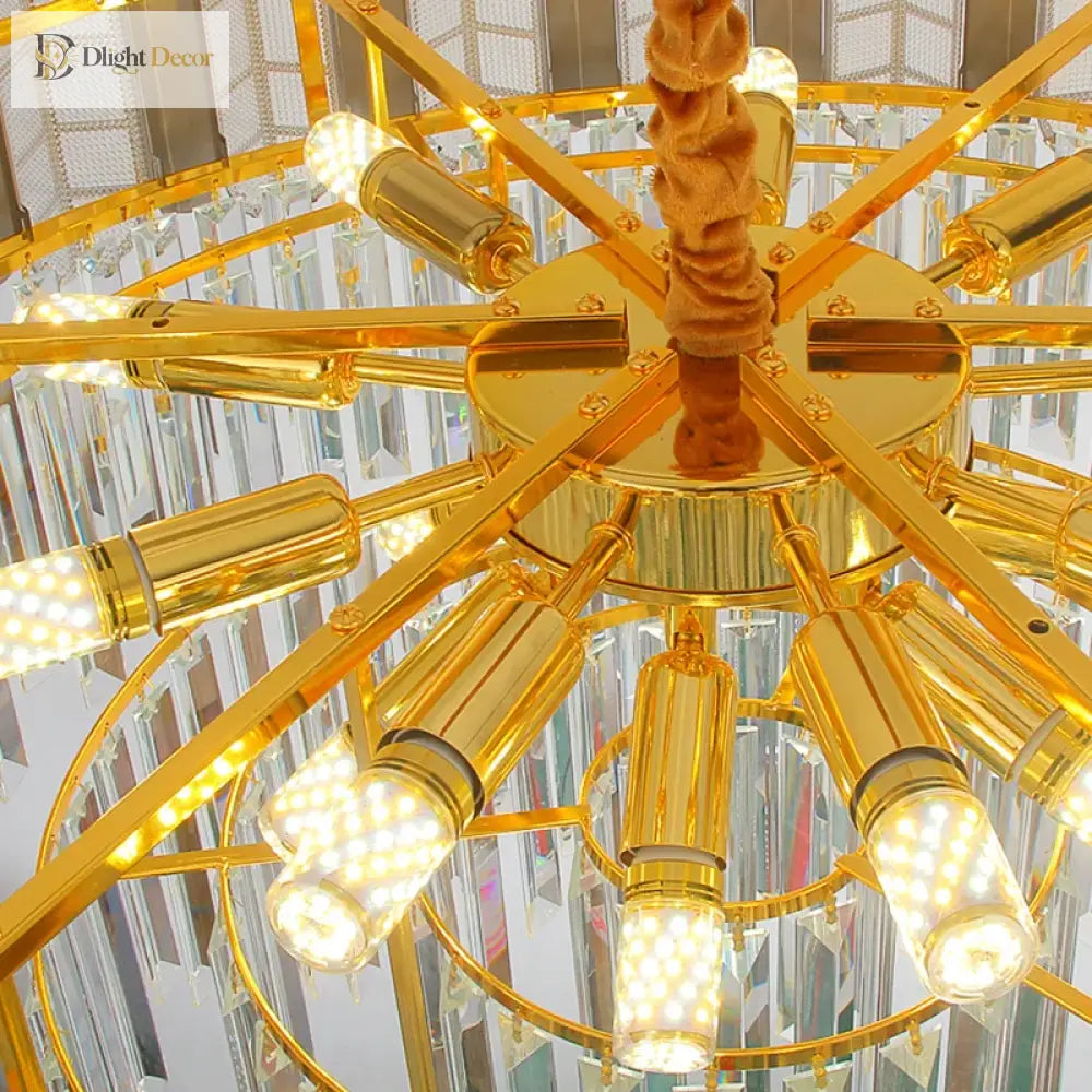 LED Stainless Crystal Chandelier | Dining Room Lighting