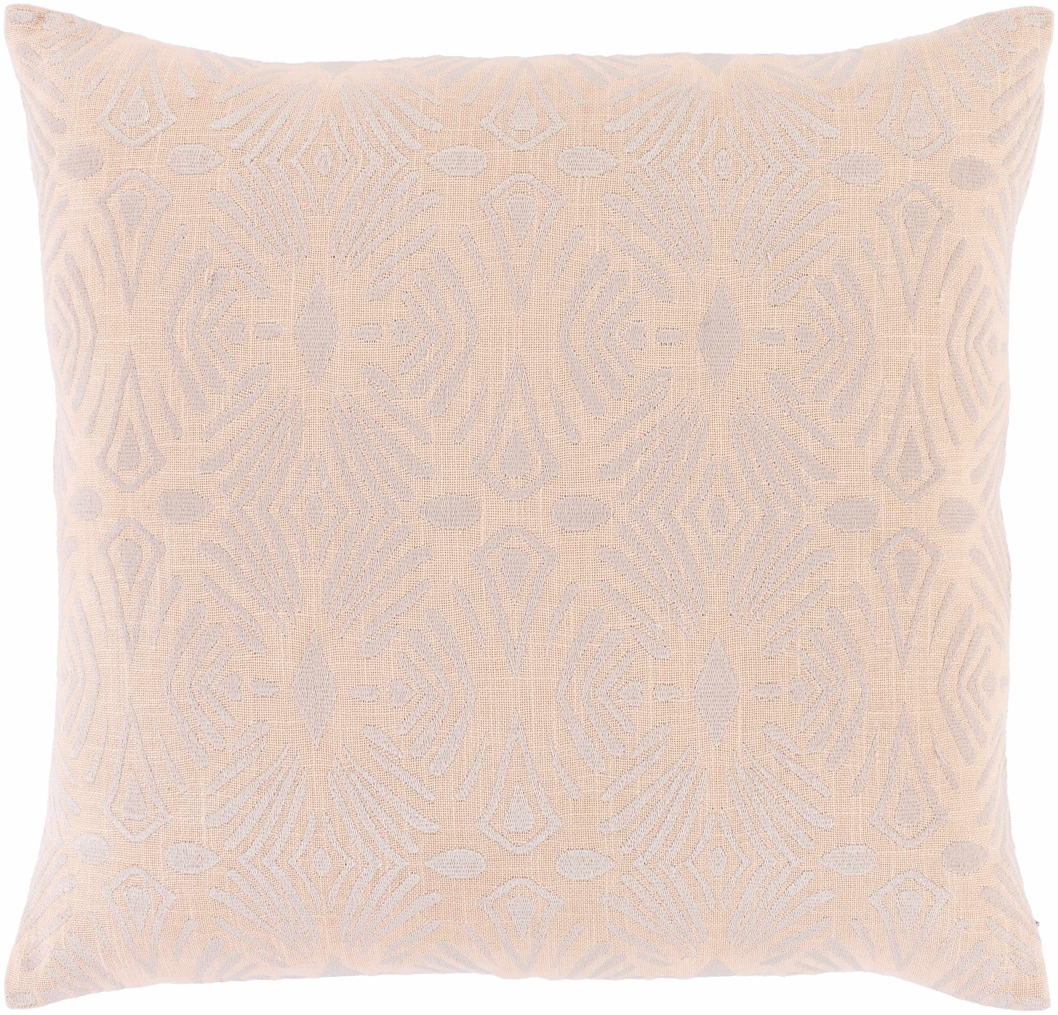 Leiston Peach Geometric Square Pillow - Clearance - PRHOMZ
