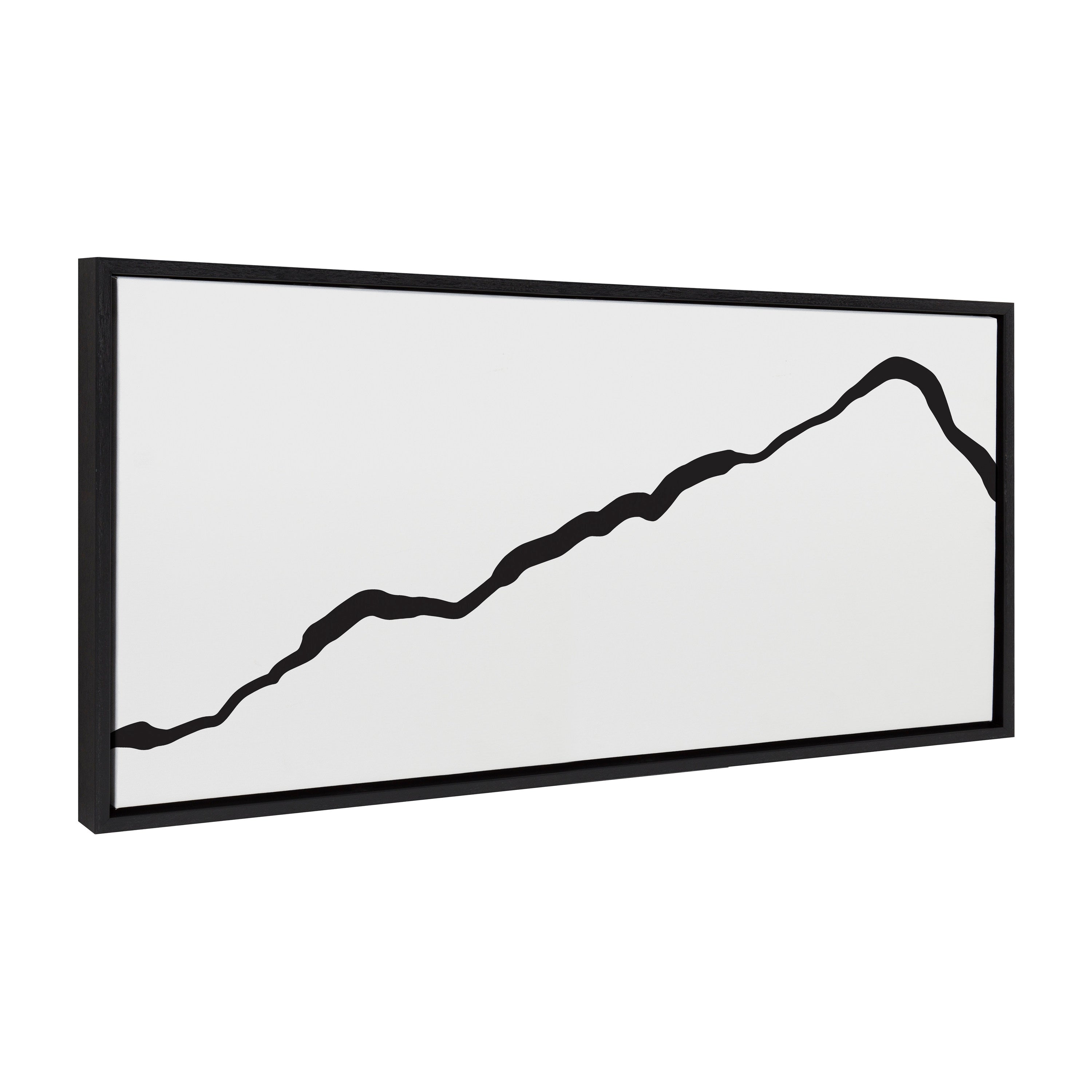 Sylvie Elevated Abstract Minimalist Mountain Landscape Framed Canvas by The Creative Bunch Studio