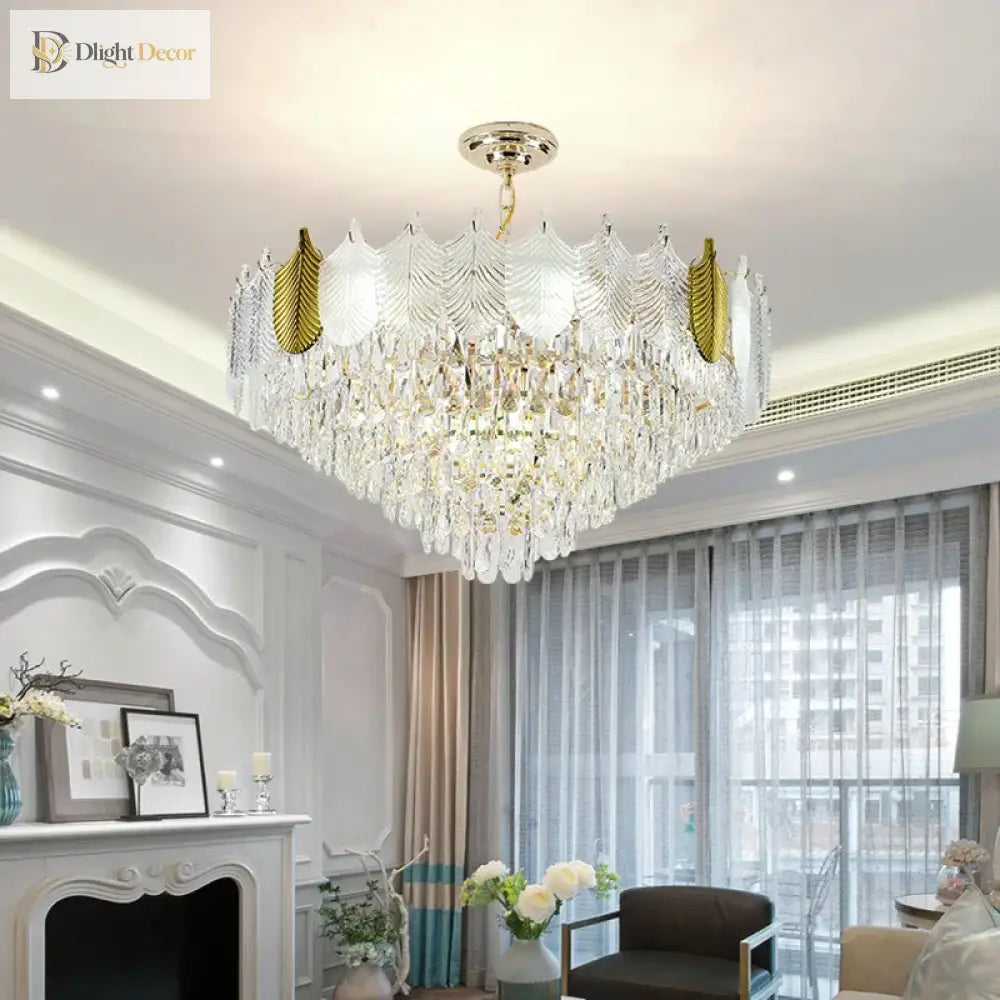 Light Crystal Chandelier | Modern Dining Room Lighting