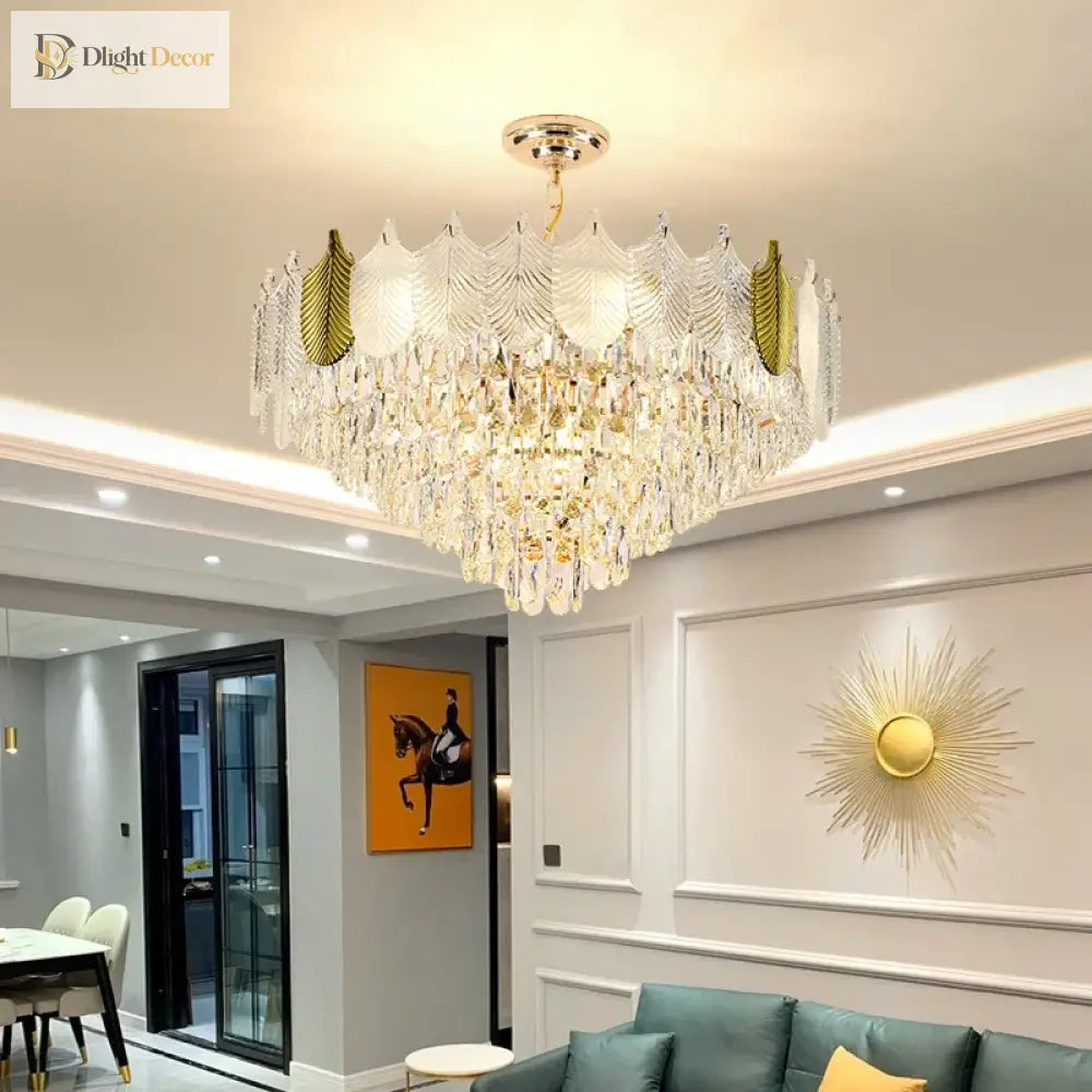 Light Crystal Chandelier | Modern Dining Room Lighting