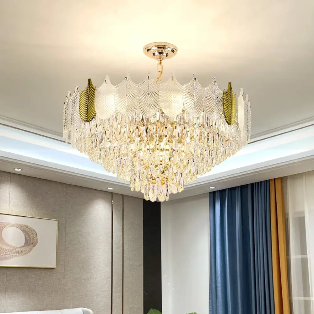 Light Crystal Chandelier | Modern Dining Room Lighting