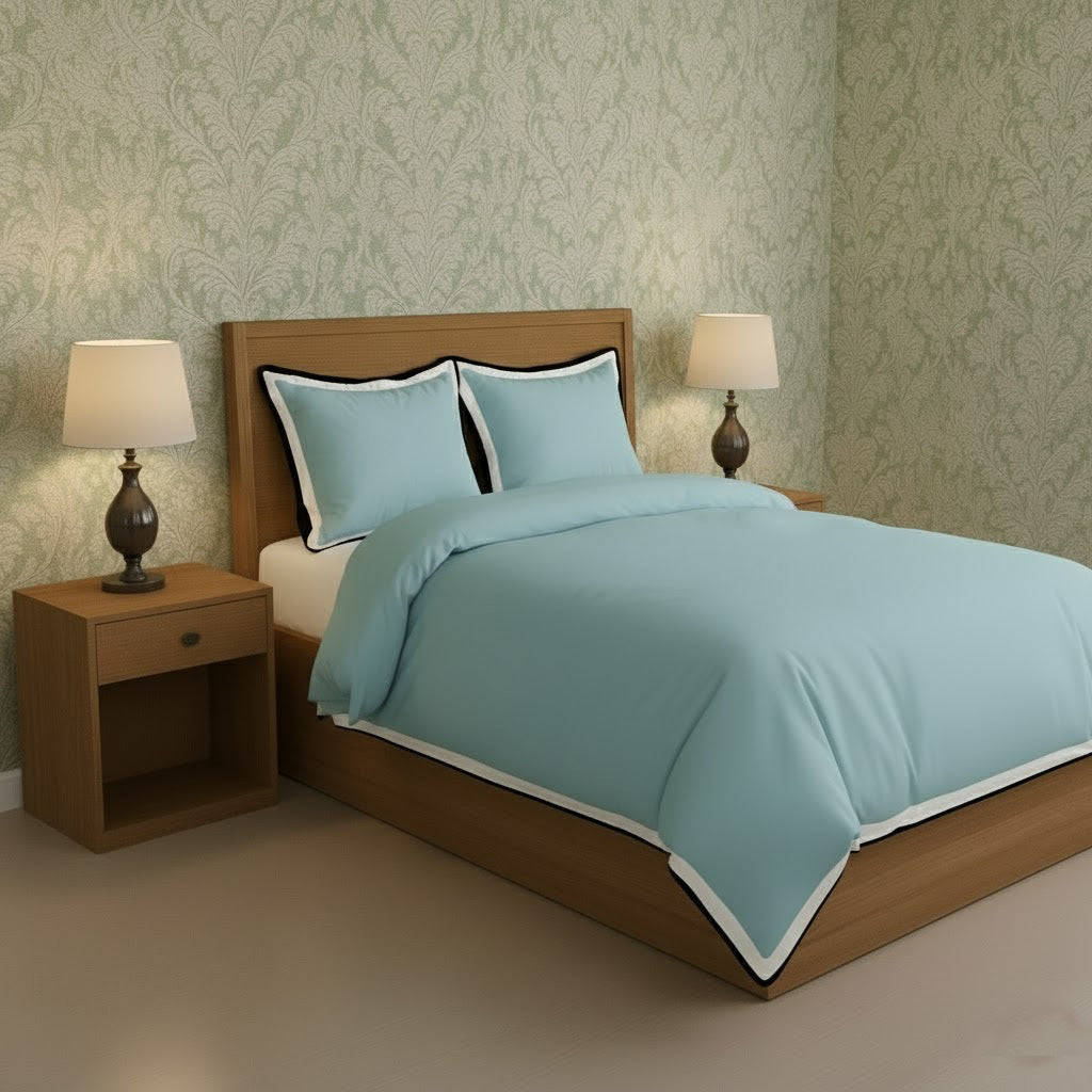 Black & White Border Frame Duvet Cover Set