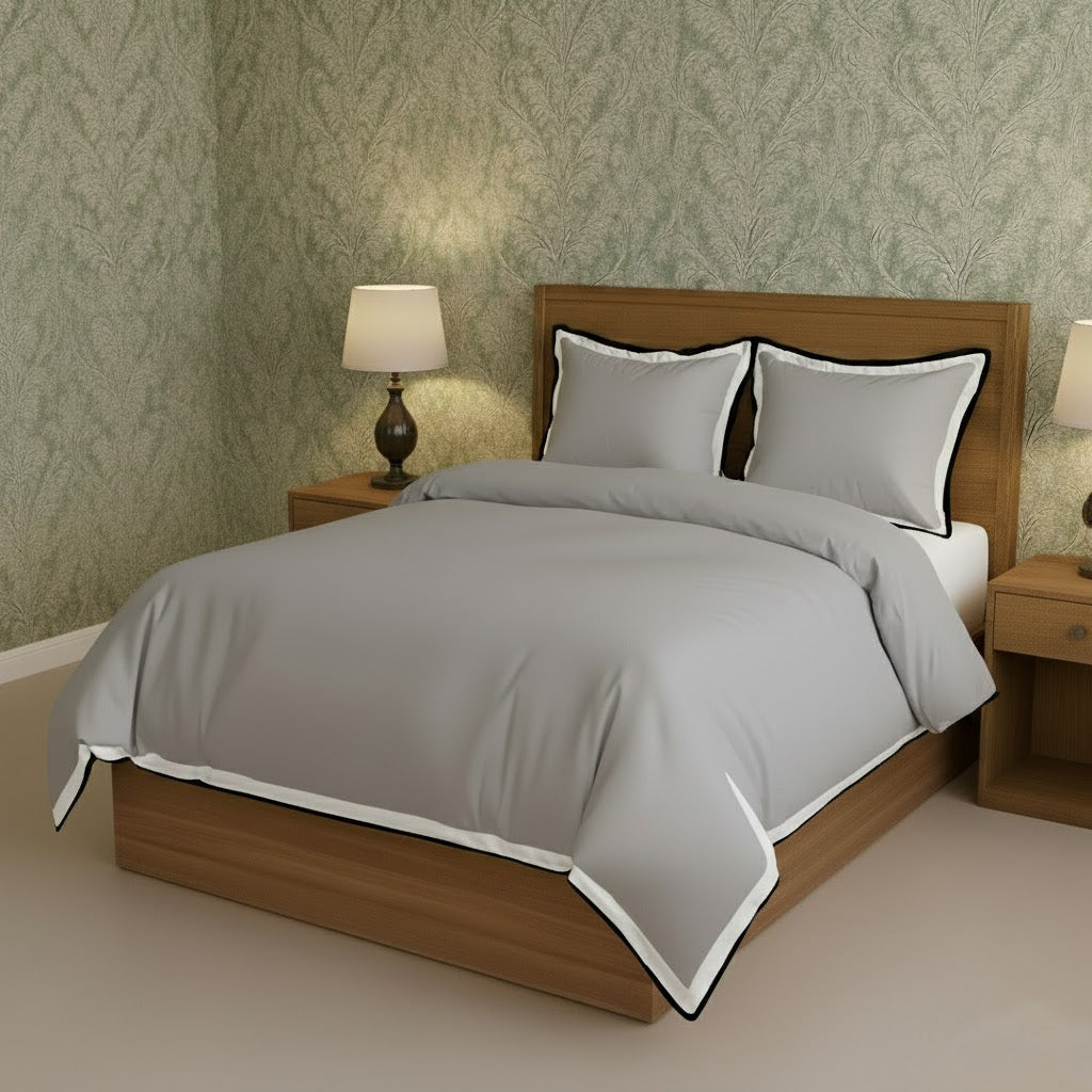 Black & White Border Frame Duvet Cover Set