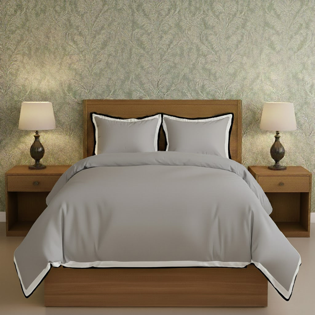 Black & White Border Frame Duvet Cover Set