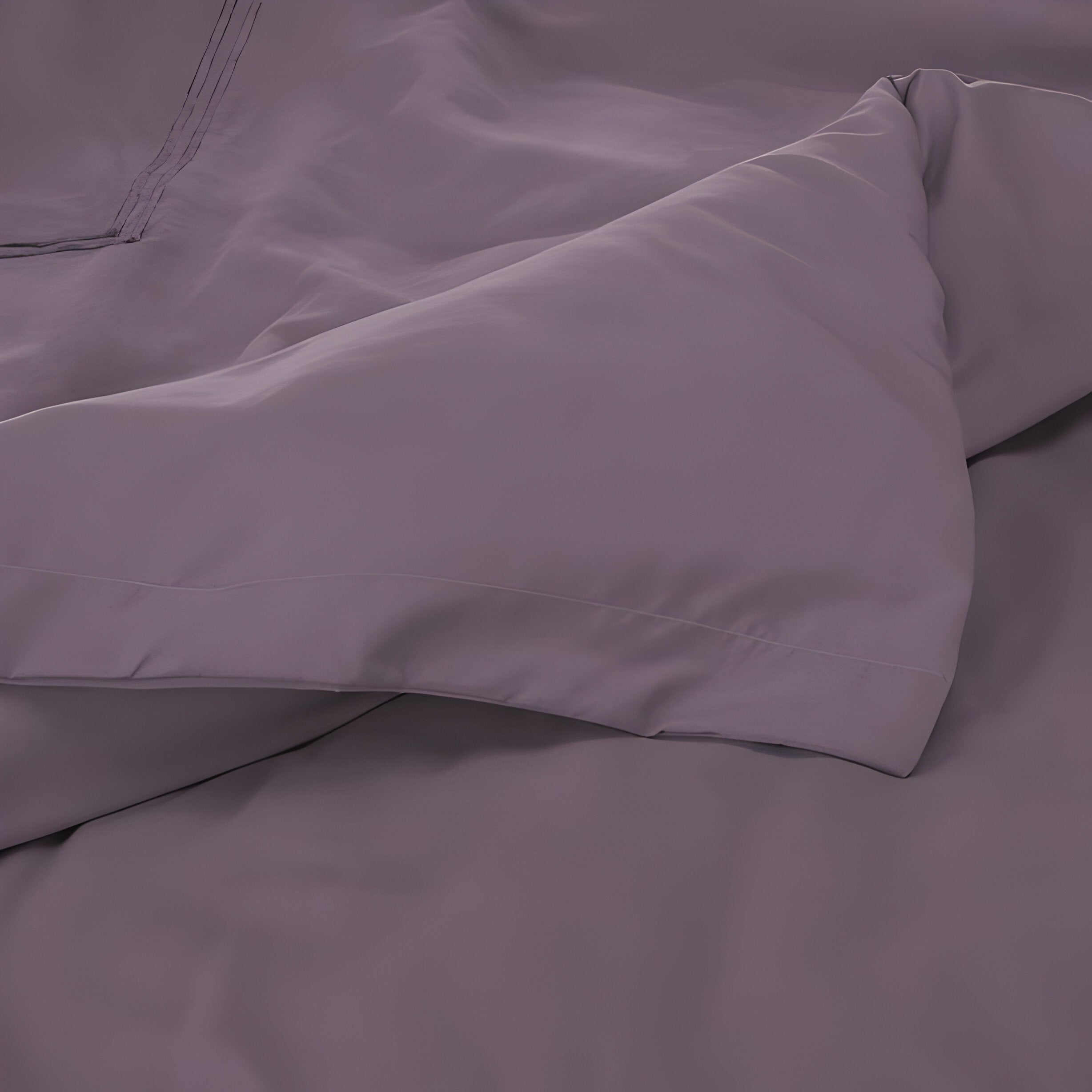 400TC Cotton Luxurious Double Embroidery Sateen Solid Duvet Cover Set