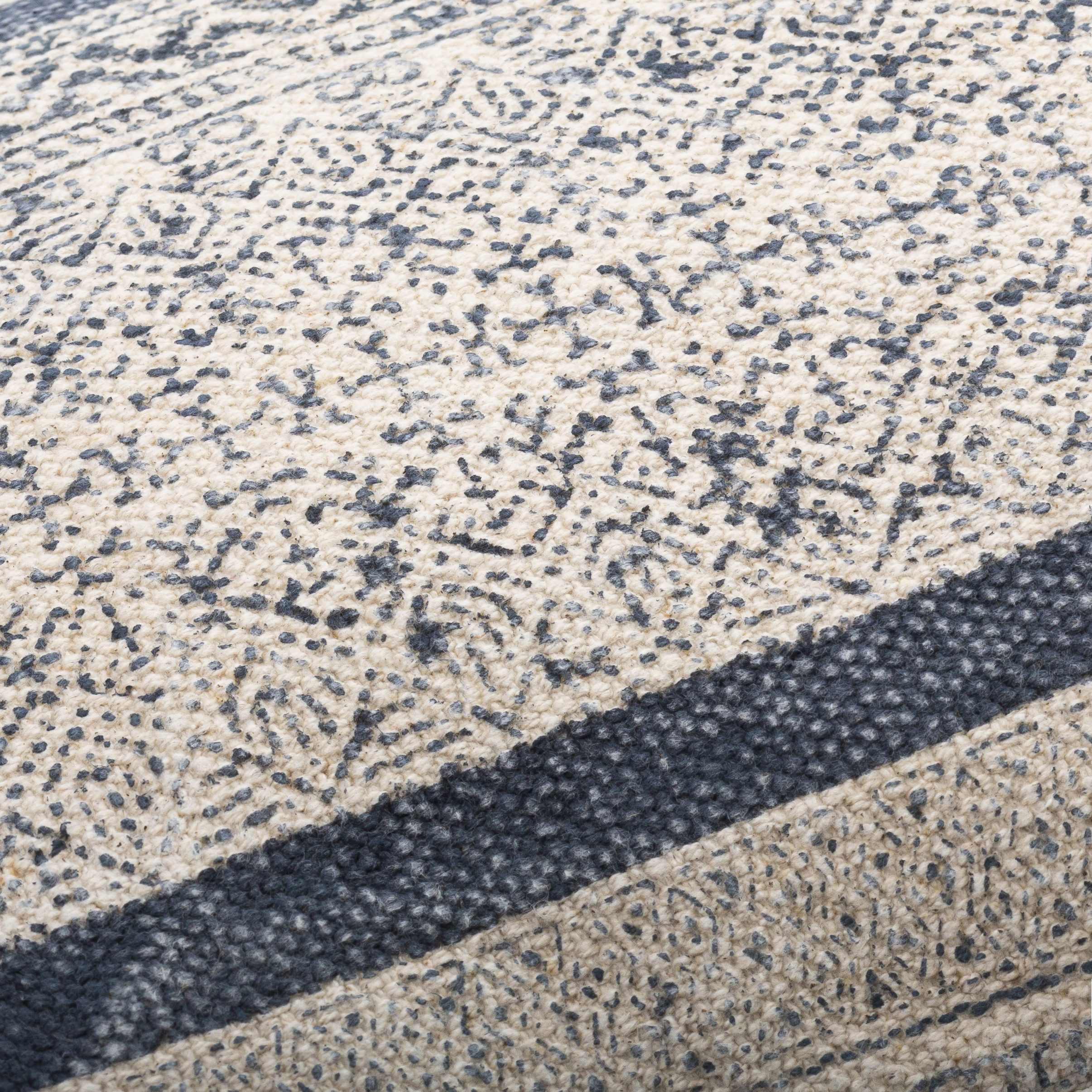 Linaon Navy Tassel Geometric Lumbar Pillow-3