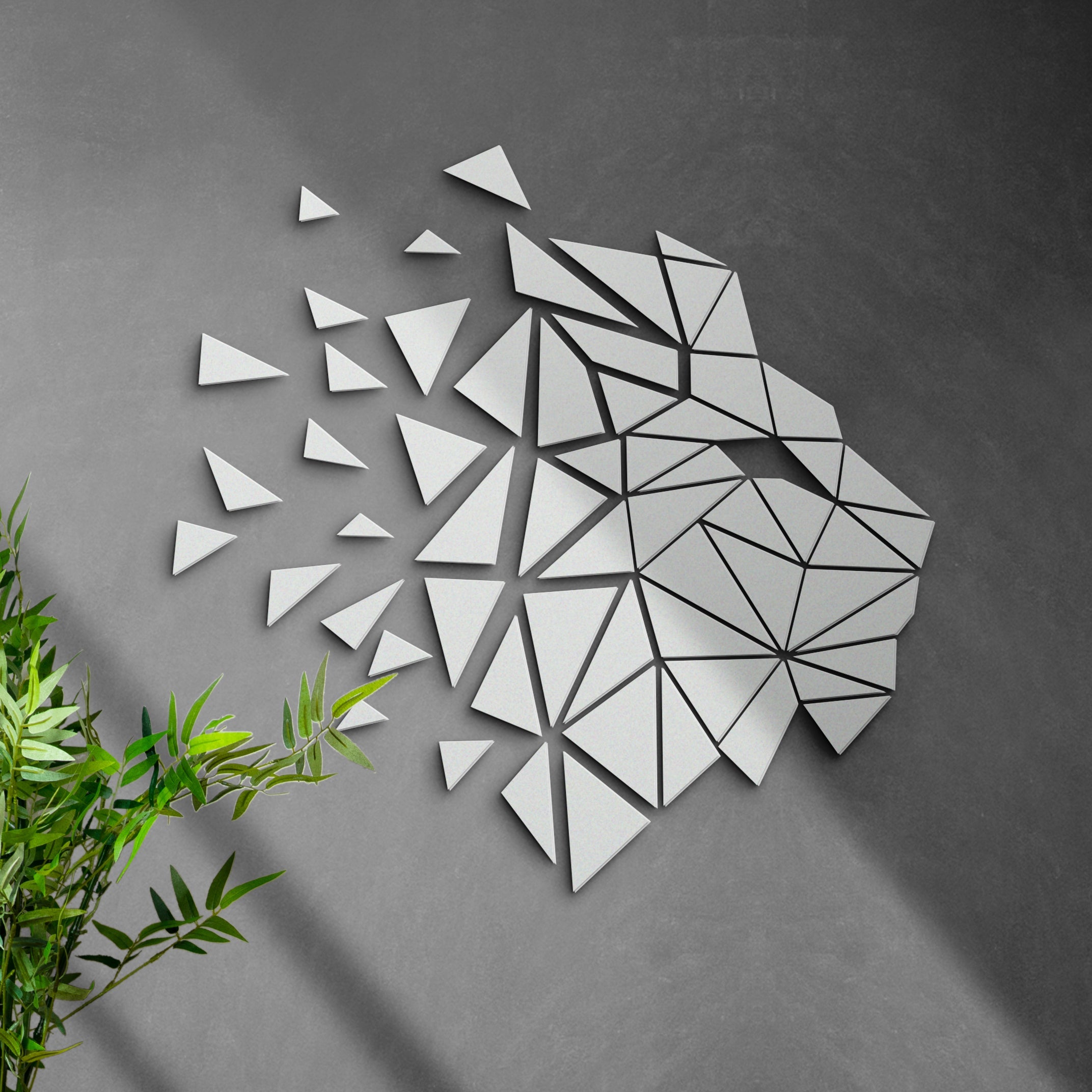 Geometric Lion Head 3D Wall Art-1