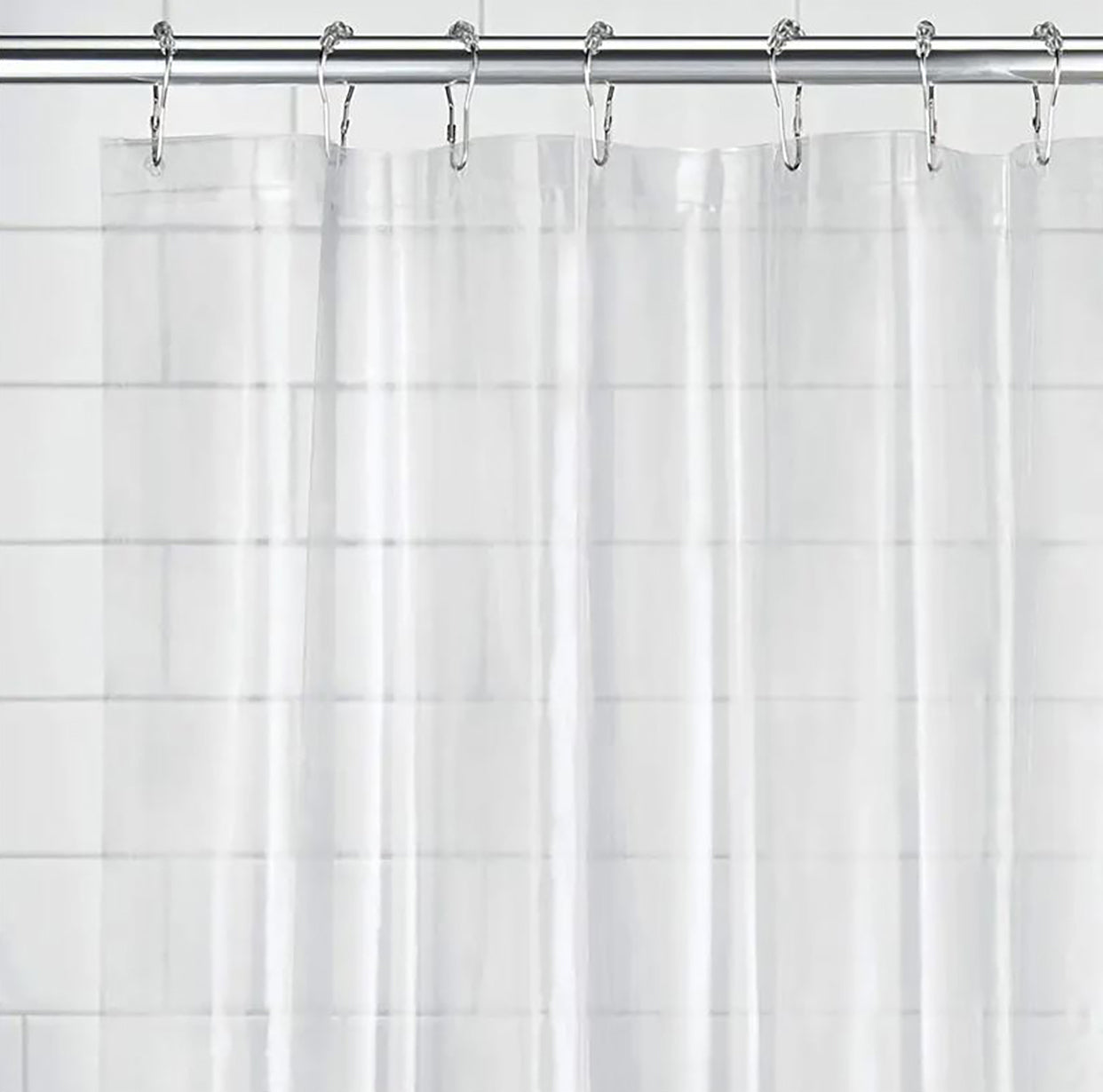 70" x 72" - Clear Transparent Vinyl Shower Curtain Liner Waterproof