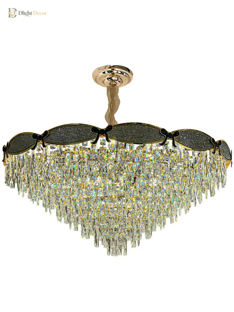 Living Crystal Chandelier | Modern Dining Room Lighting