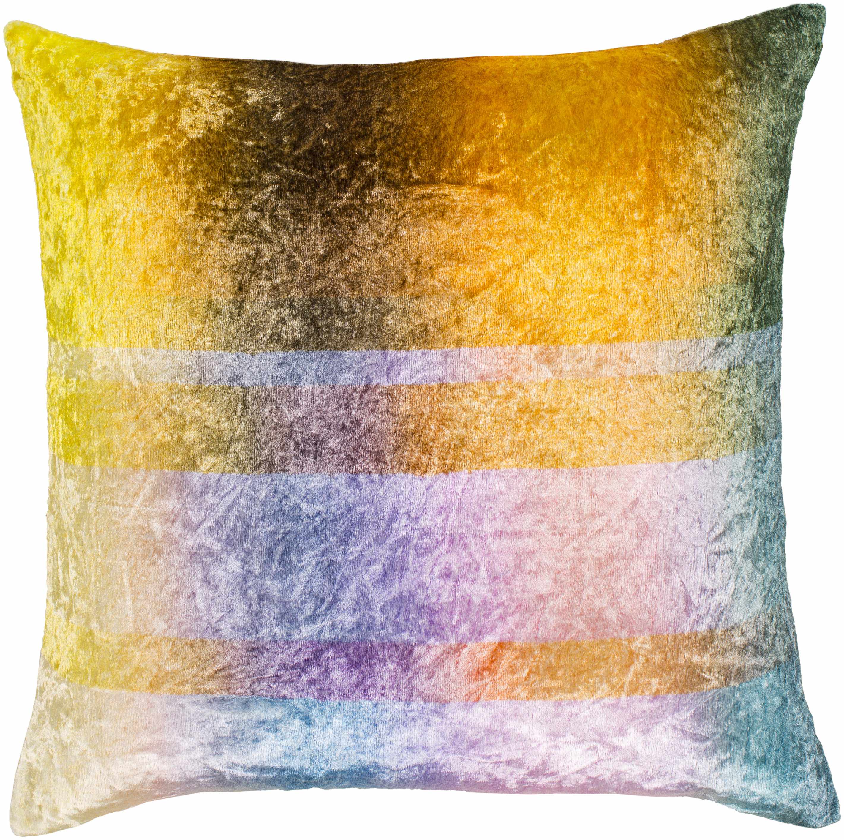 Livonia Rainbow Velvet Ombre Throw Pillow - Clearance-0