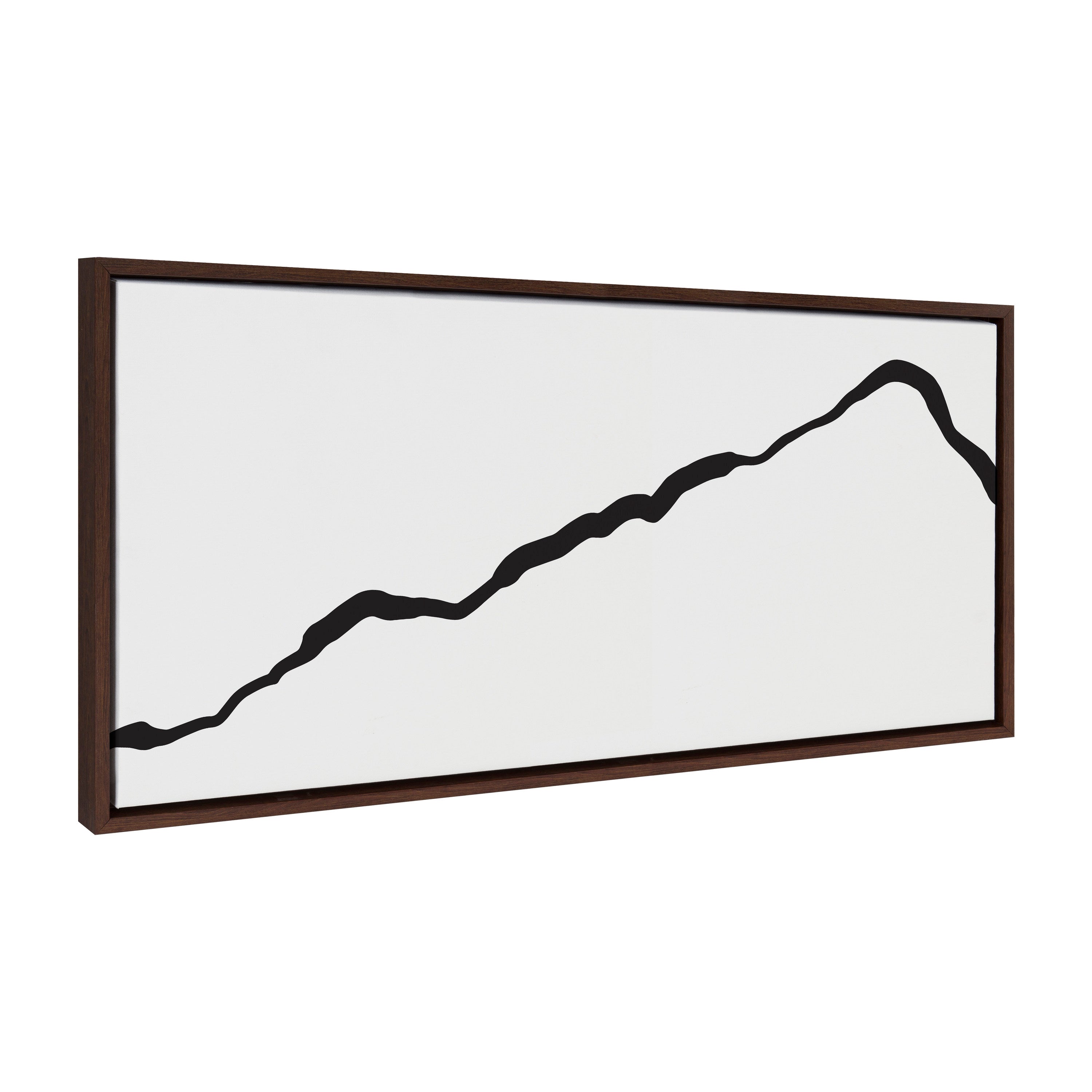 Sylvie Elevated Abstract Minimalist Mountain Landscape Framed Canvas by The Creative Bunch Studio