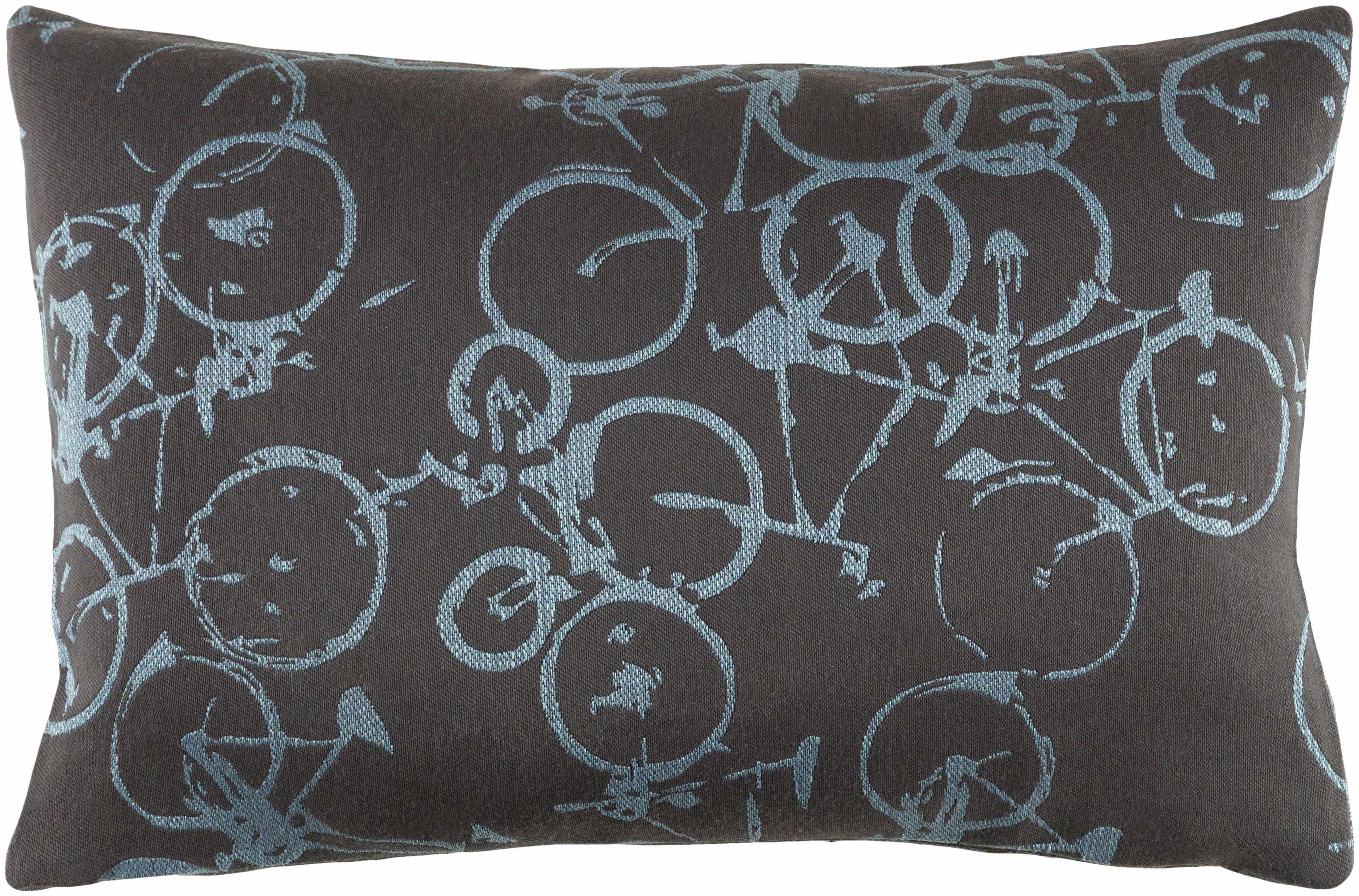 Landisburg Blue Bicycle Pattern Throw Pillow - Clearance-4