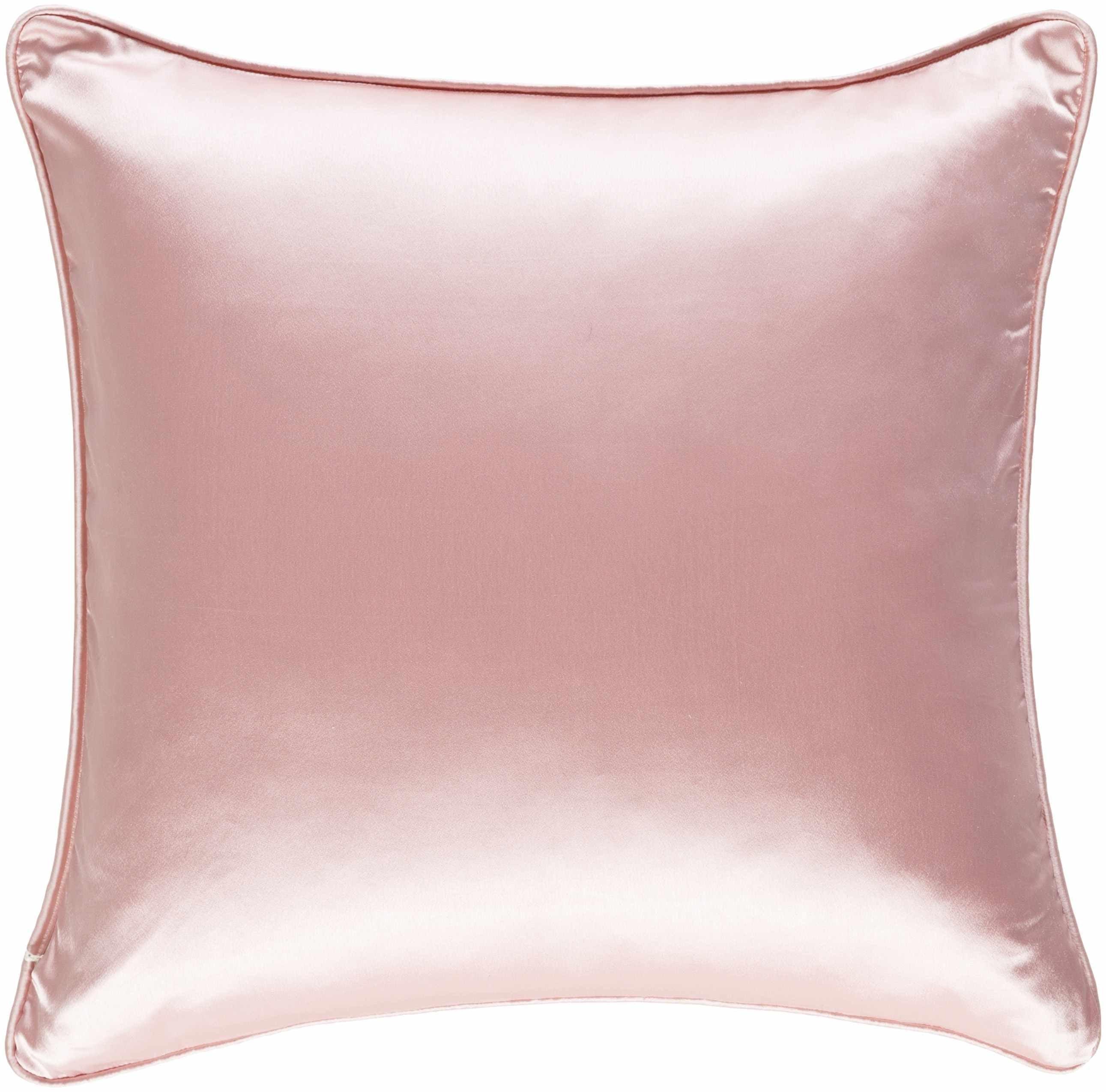 Langho Blush Satin Throw Pillow - Clearance - PRHOMZ