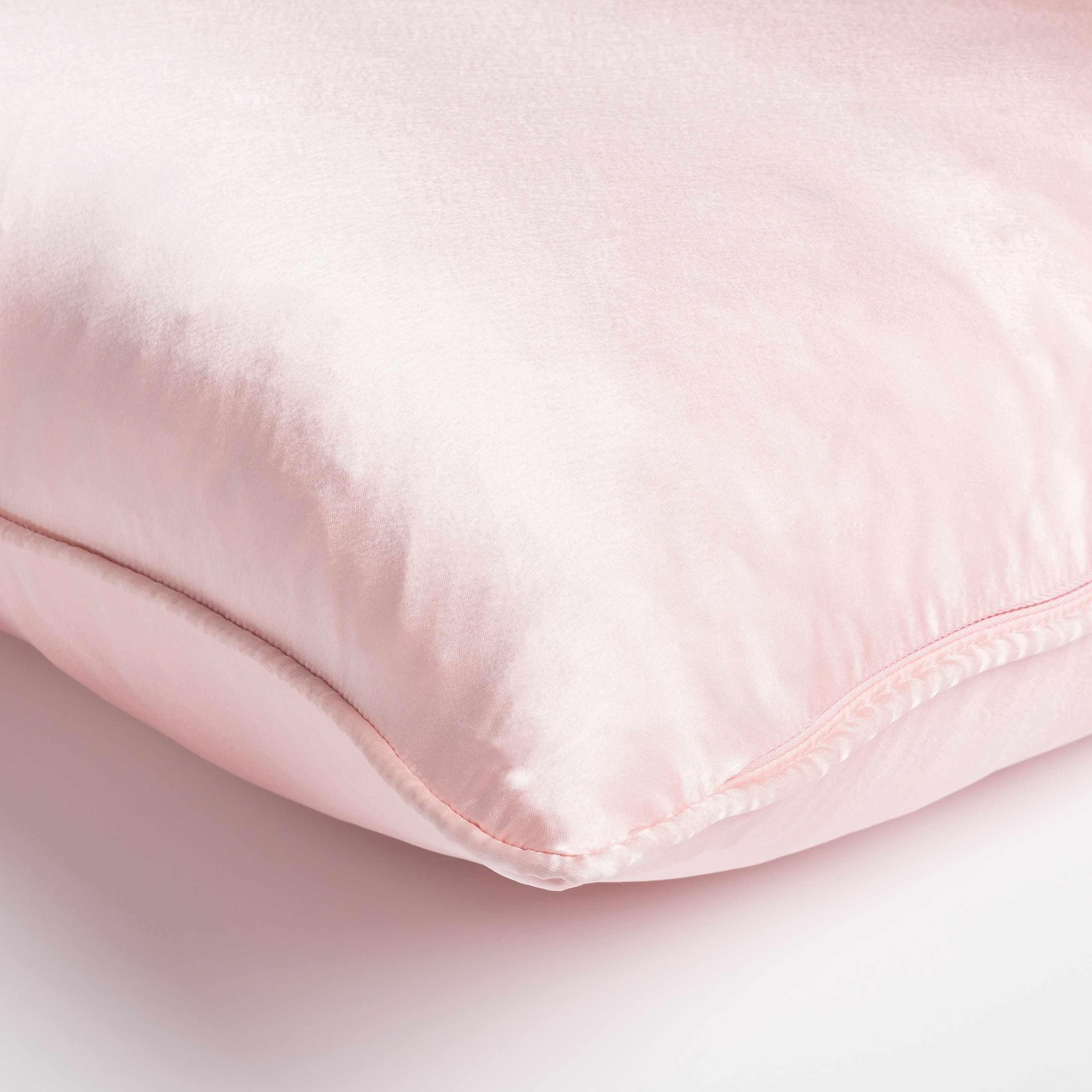 Langho Blush Satin Throw Pillow - Clearance - PRHOMZ