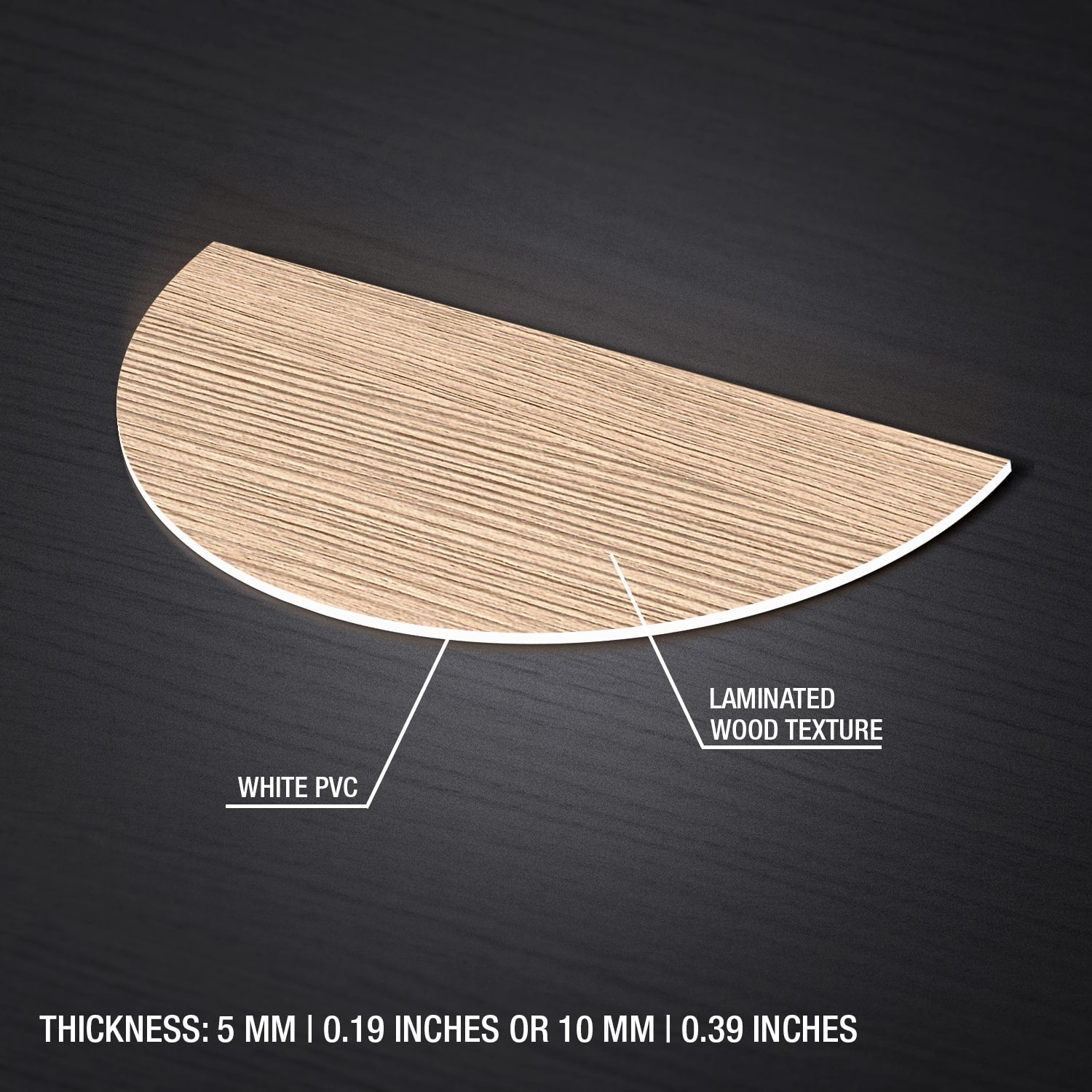 Semi Circles Texture Wood 3D Wall Decor-2