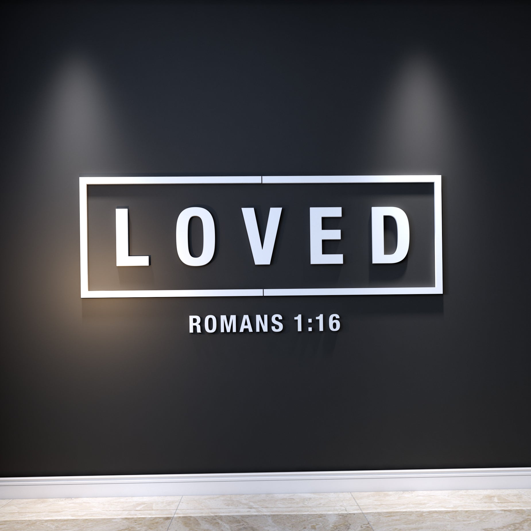 LOVED, Romans 1:16 3D Wall Decor-1