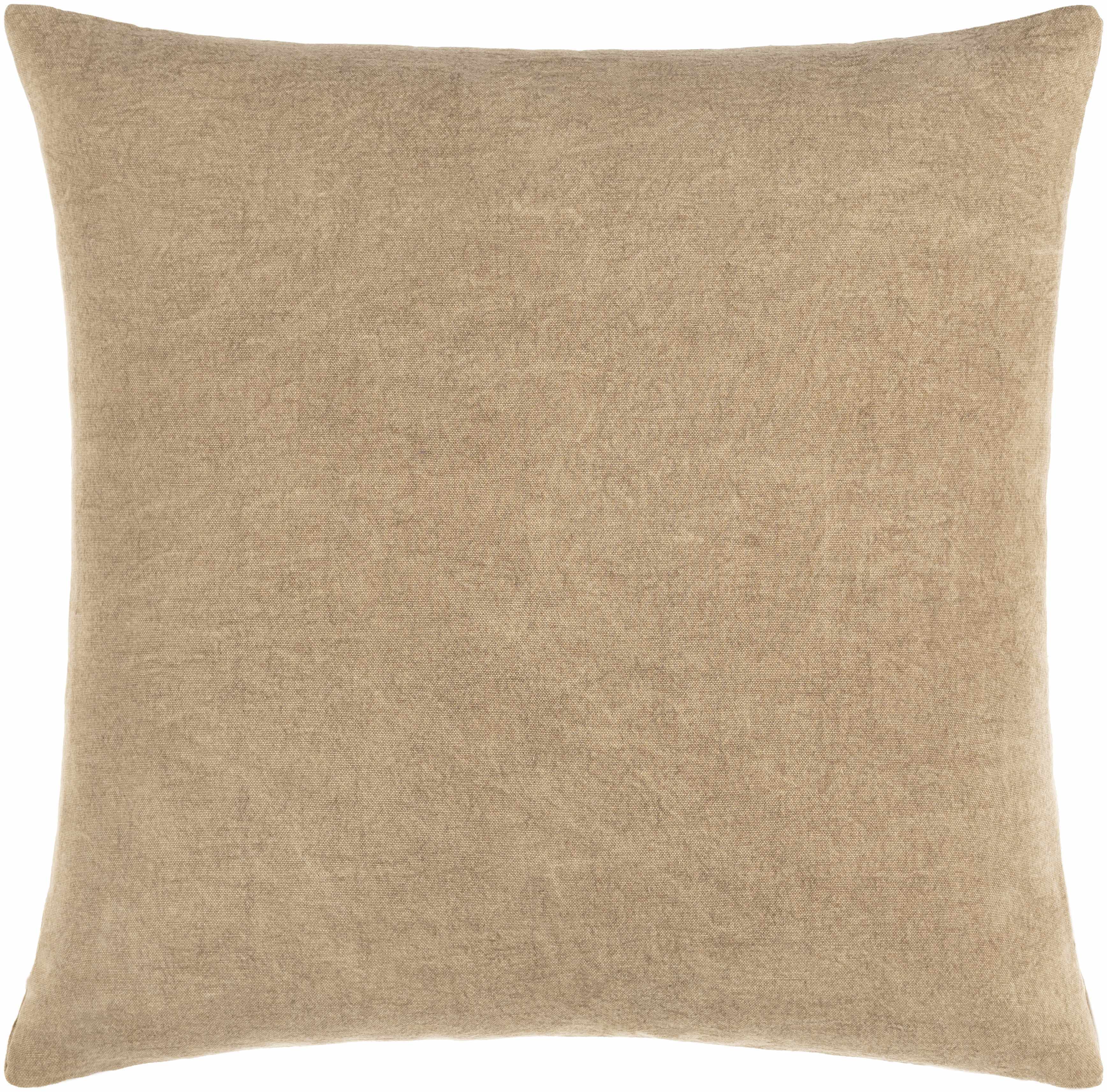 Bevara Beige Natural Textured Woven Cottage Country Cotton Accent Pillow-4
