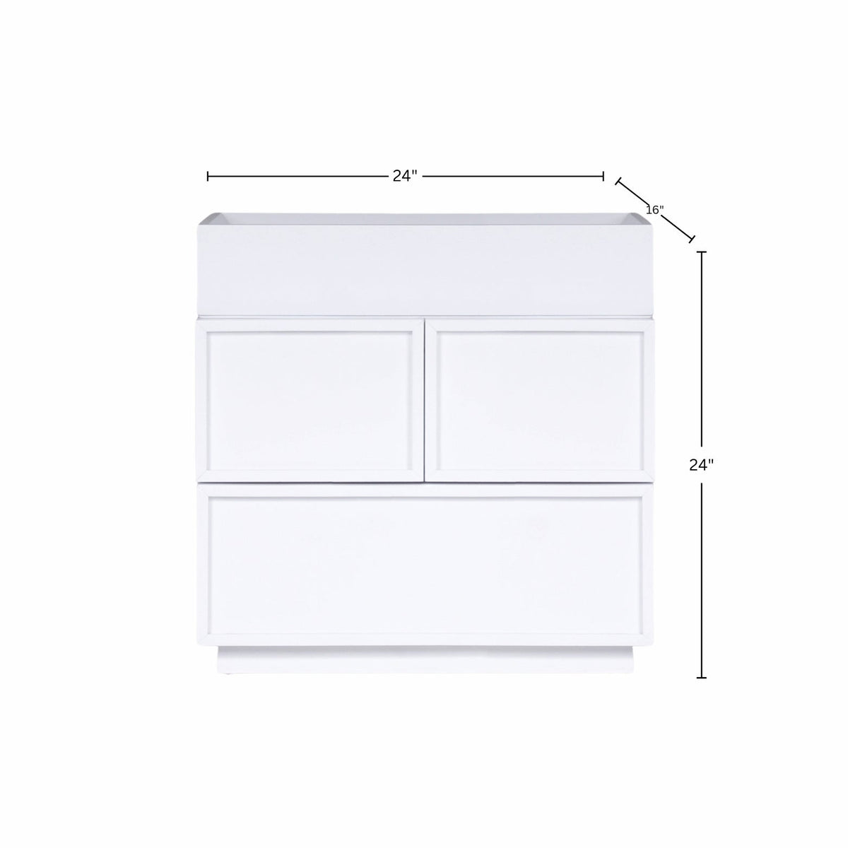 Luca Nightstand, White