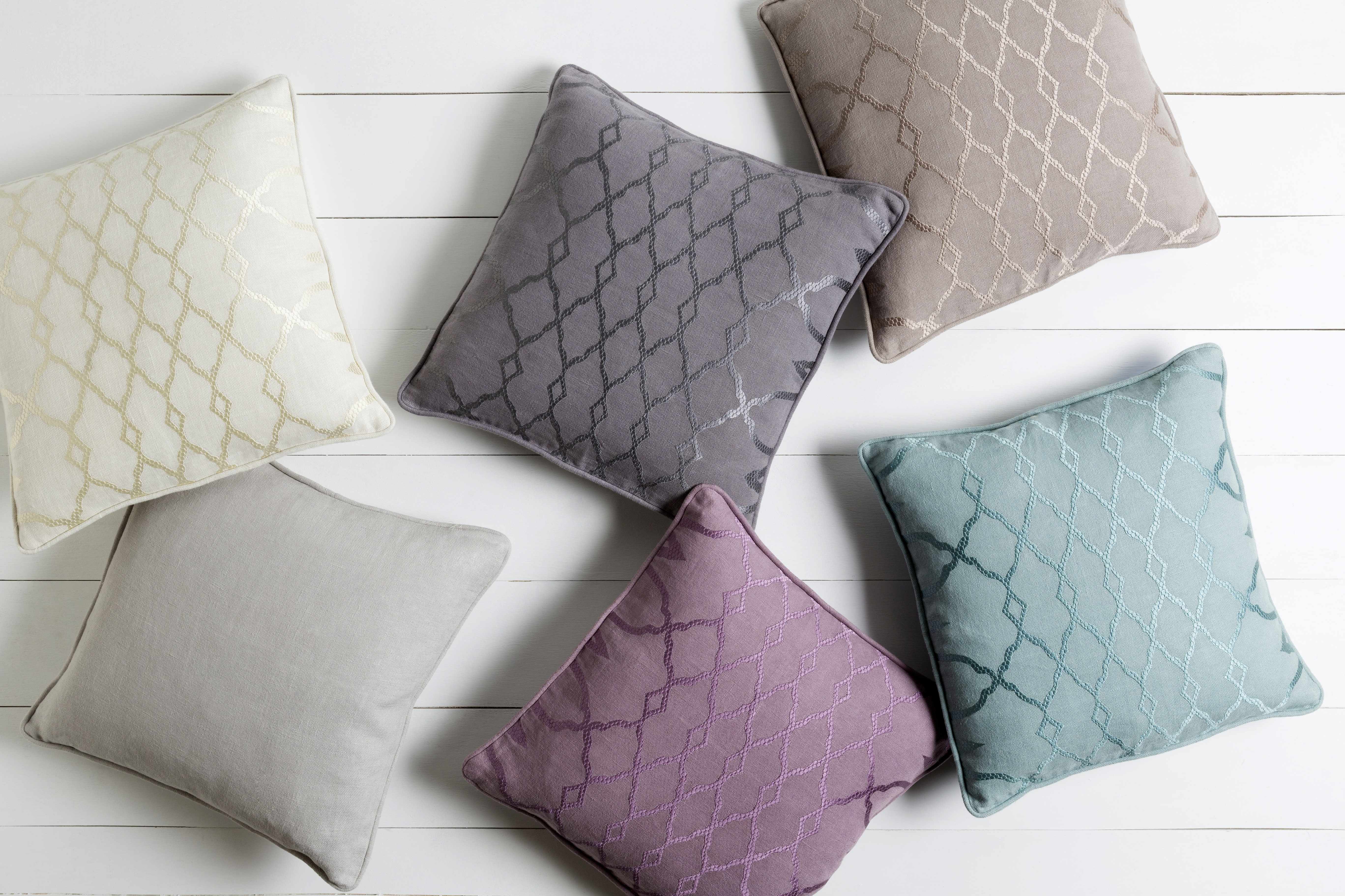 Ansonia Aqua Lattice Square Throw Pillow - Clearance-3