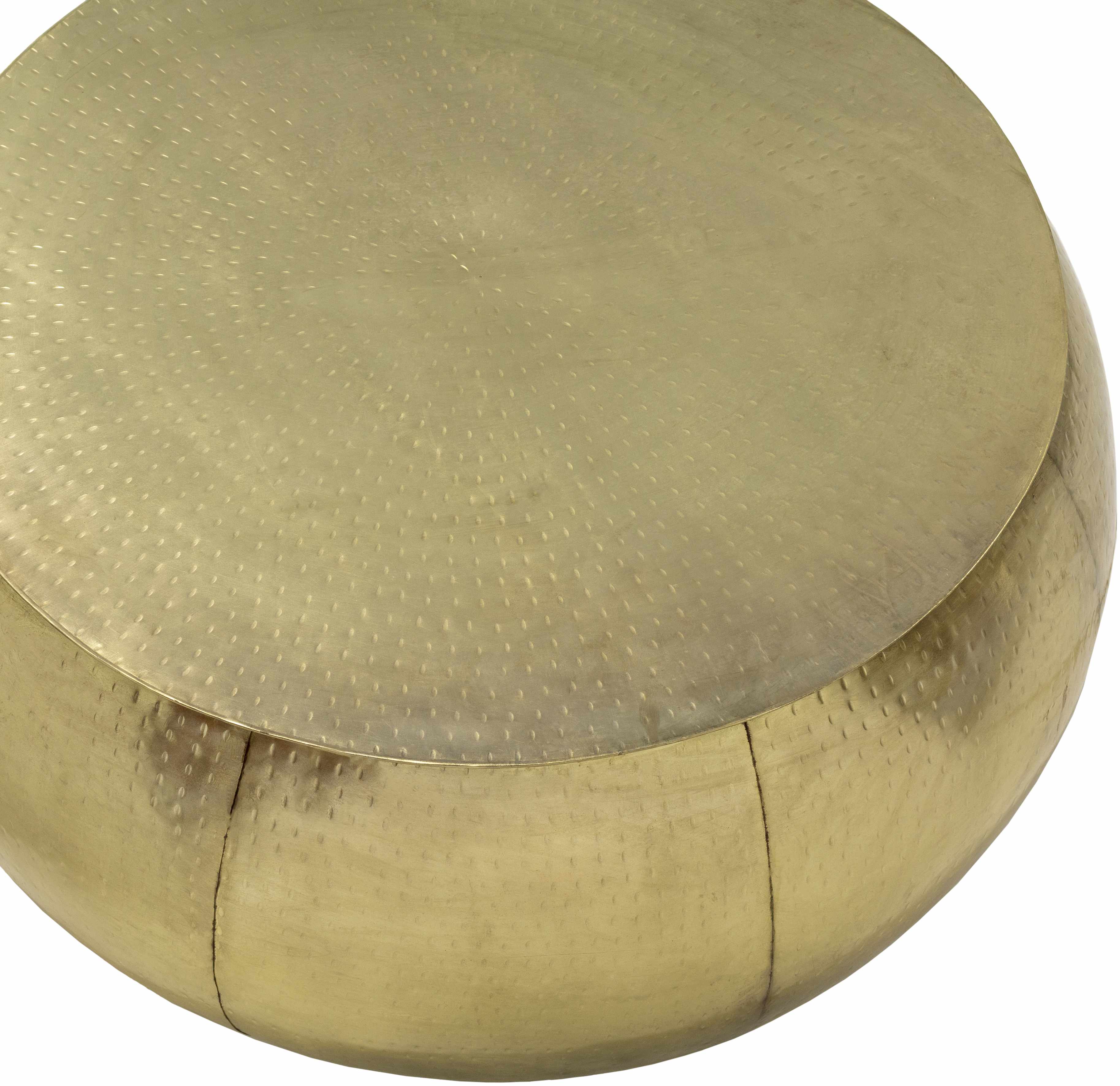 Lyncourt Golden Textured Round Coffee Table-4
