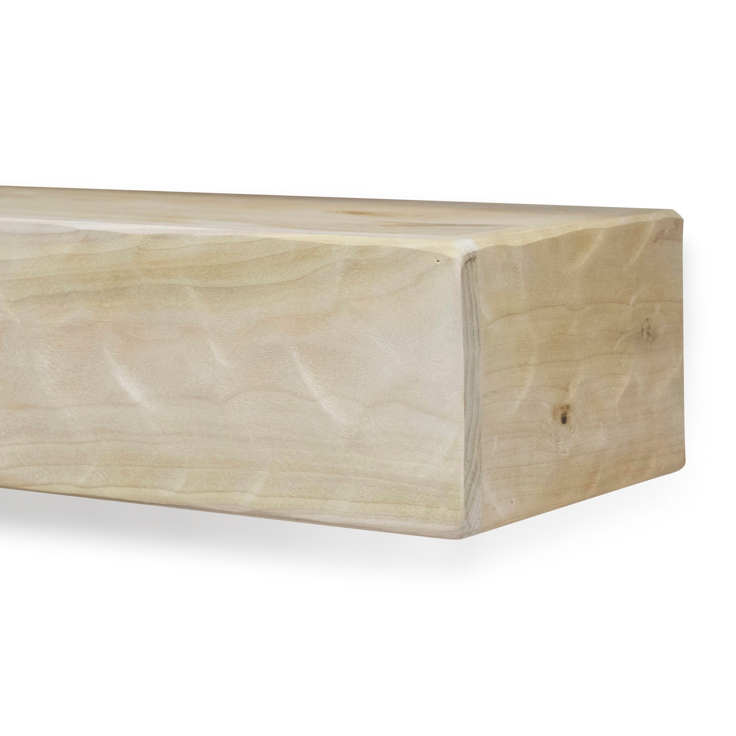 Rough Hewn Poplar Fireplace Mantel Shelf