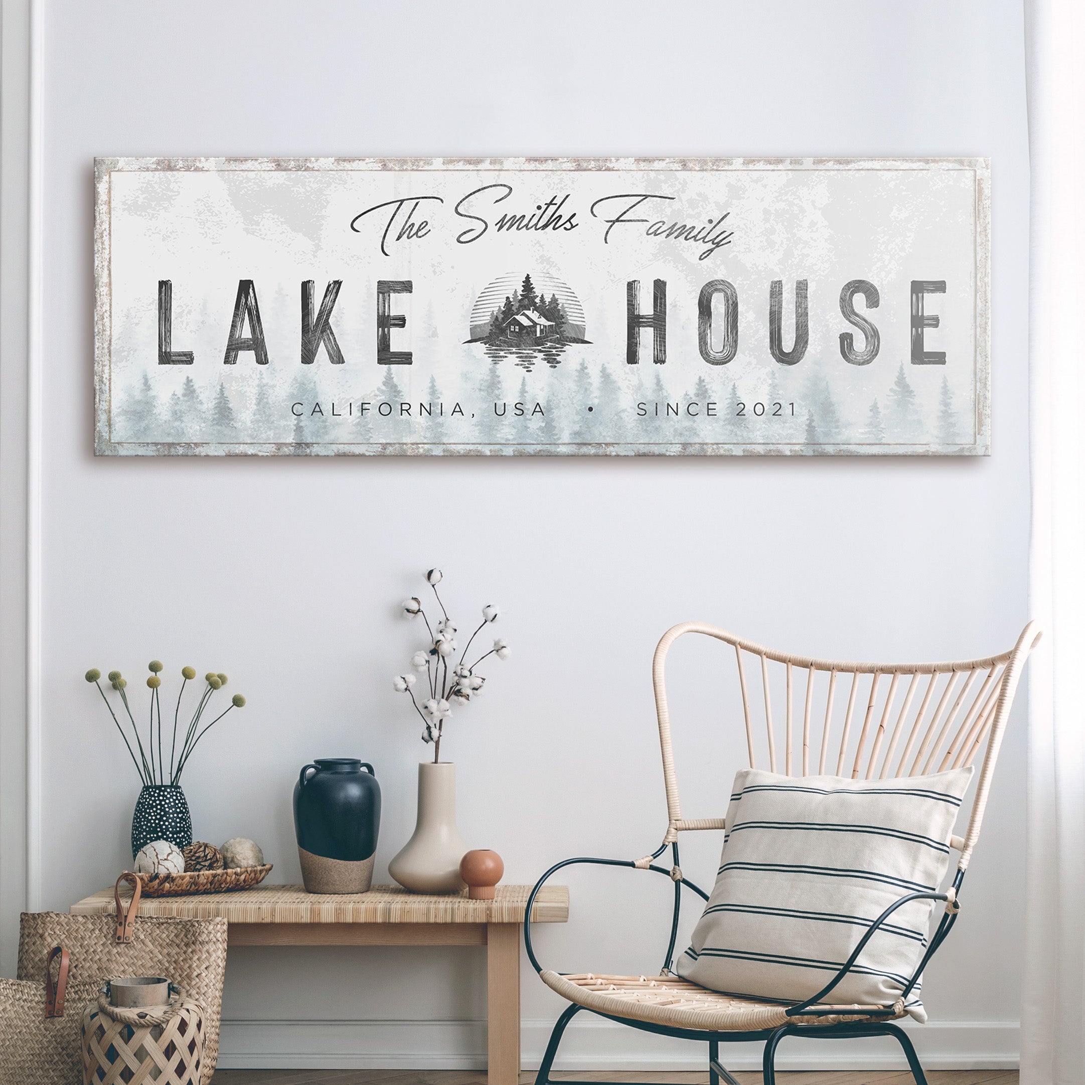 Family Lake House Sign II