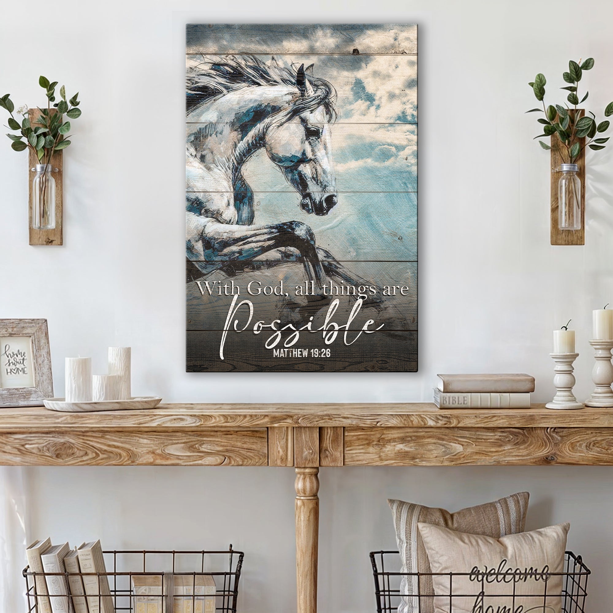 With God All Things Are Possible Faith Sign IV