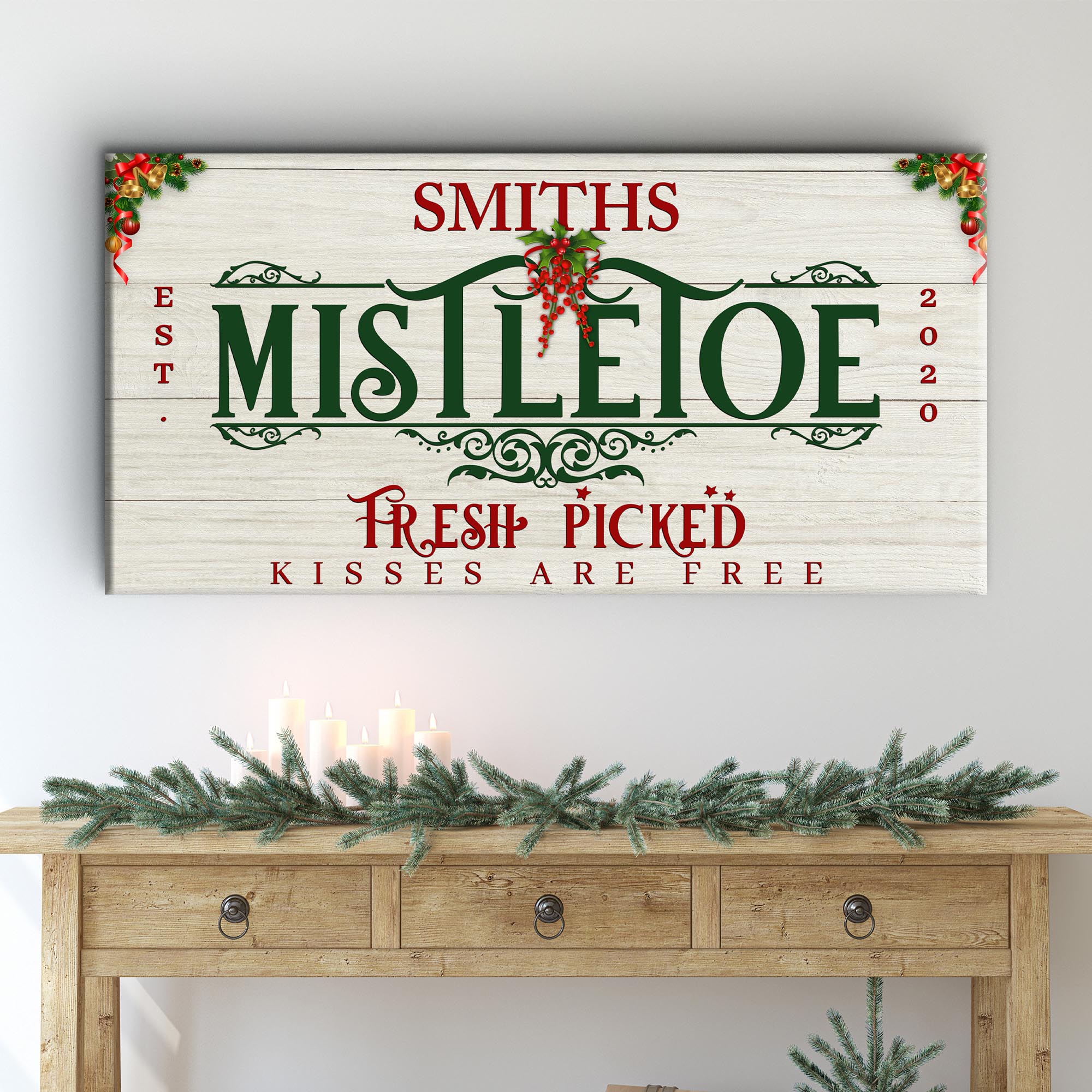 Mistletoe Christmas Sign