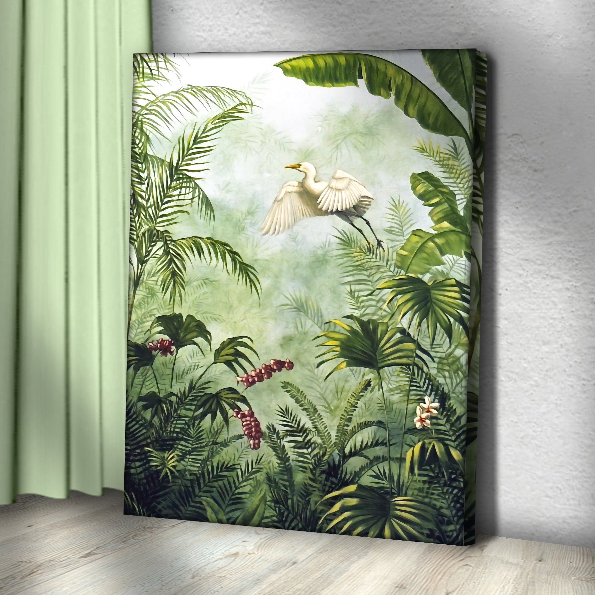 Tropical Rainforest Plants Canvas Wall Art
