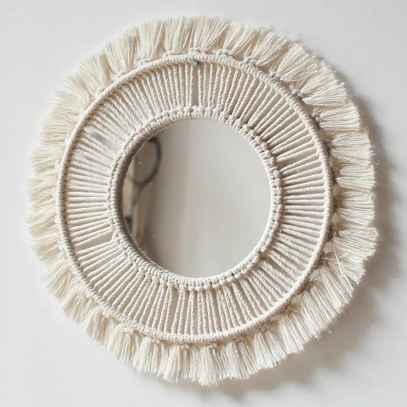 Macrame Mandala Hanging Wall Mirror-1