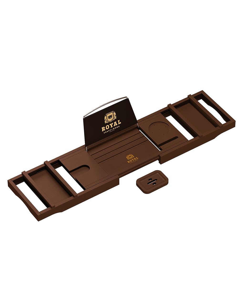 Bathtub Reading Tray Brown Color-1