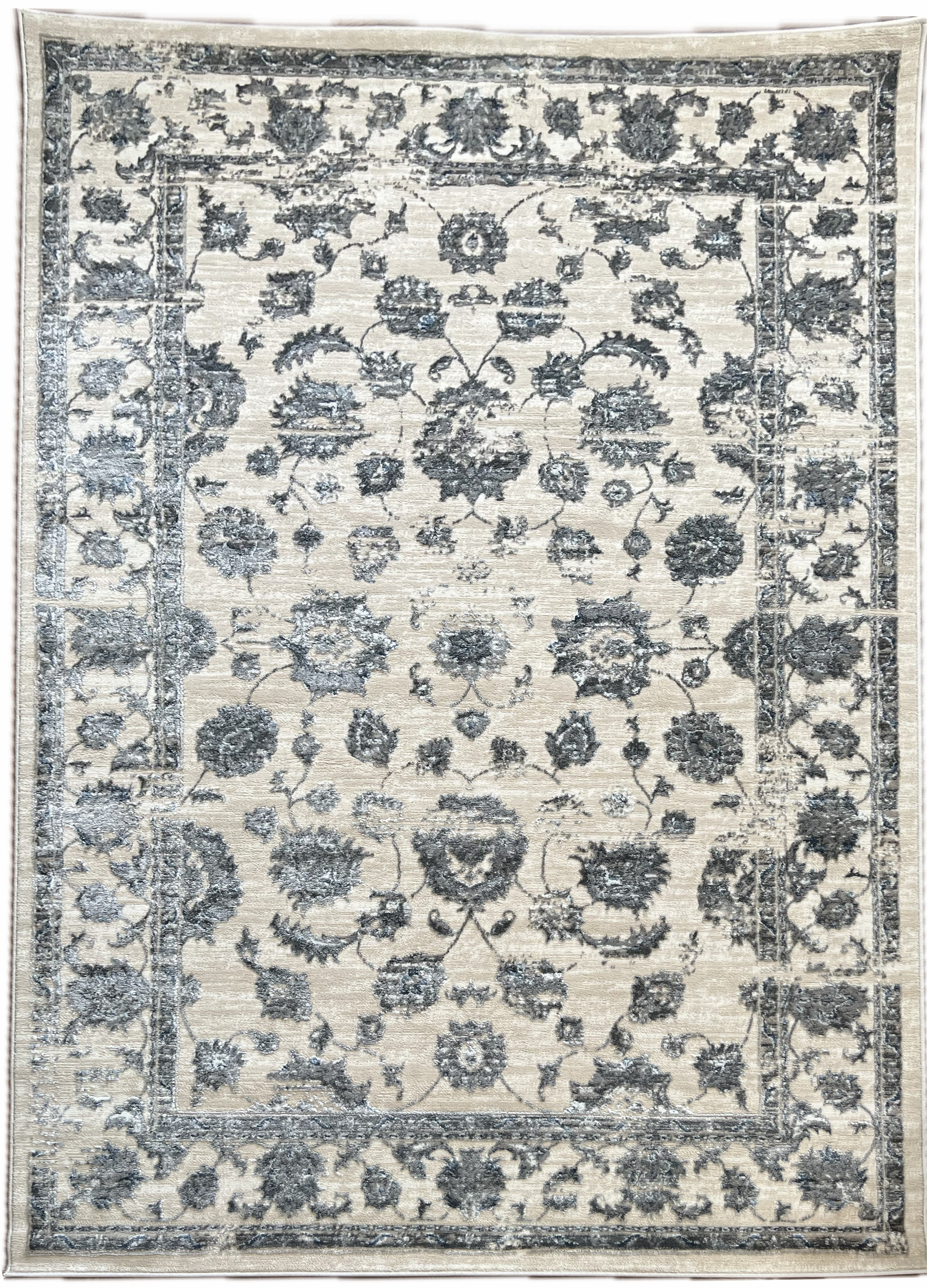 ROY's Home High&Low Area Rugs,Vintage Flower Garden Design, Shiny Effect Colors