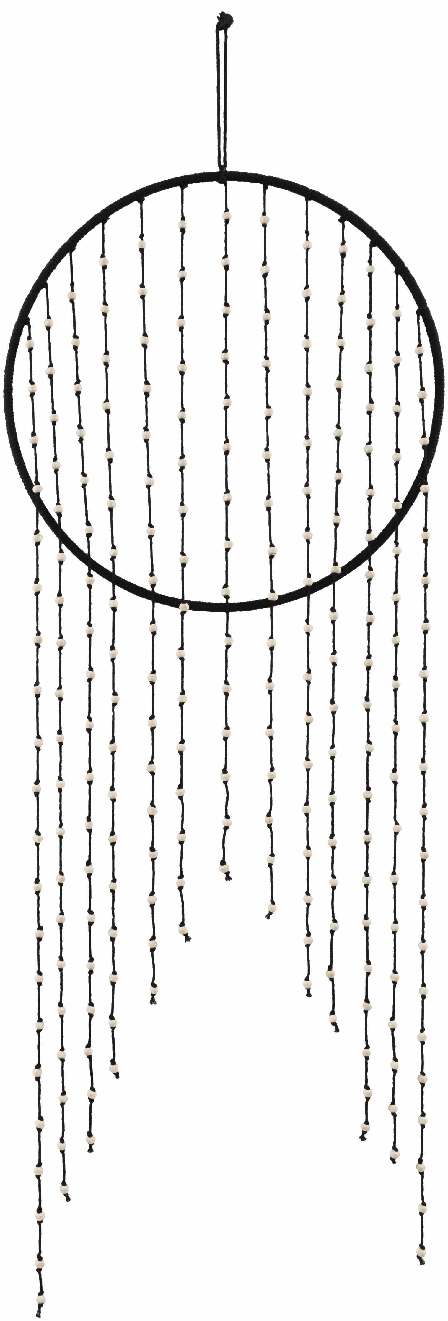 Malacampa Black Beaded Wall Hanging-1