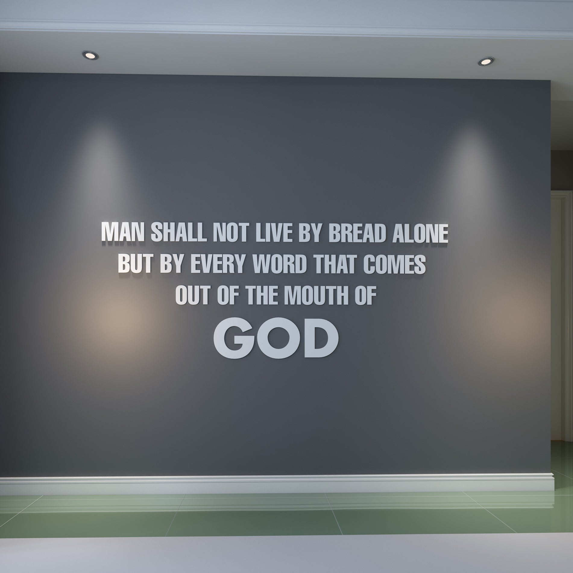 Man Shall not Live by Bread Alone 3D Wall Decor-0