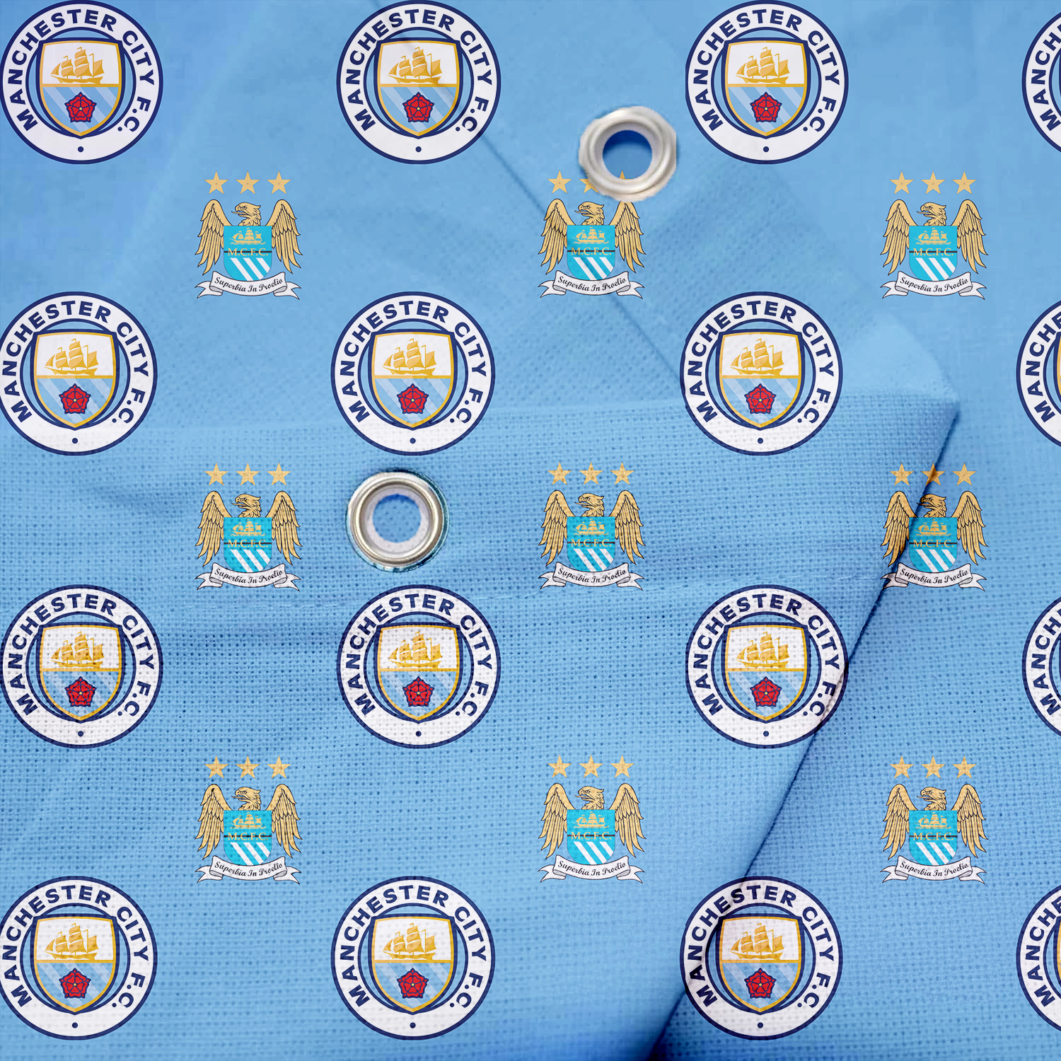 Manchester City FC Shower Curtain | Sky Blue |  Bathroom Decor | Licensed-4